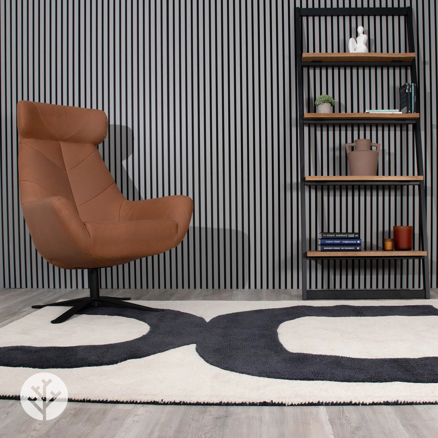 Abstract Black Balance Luxury Rug | WVH® - Image 7
