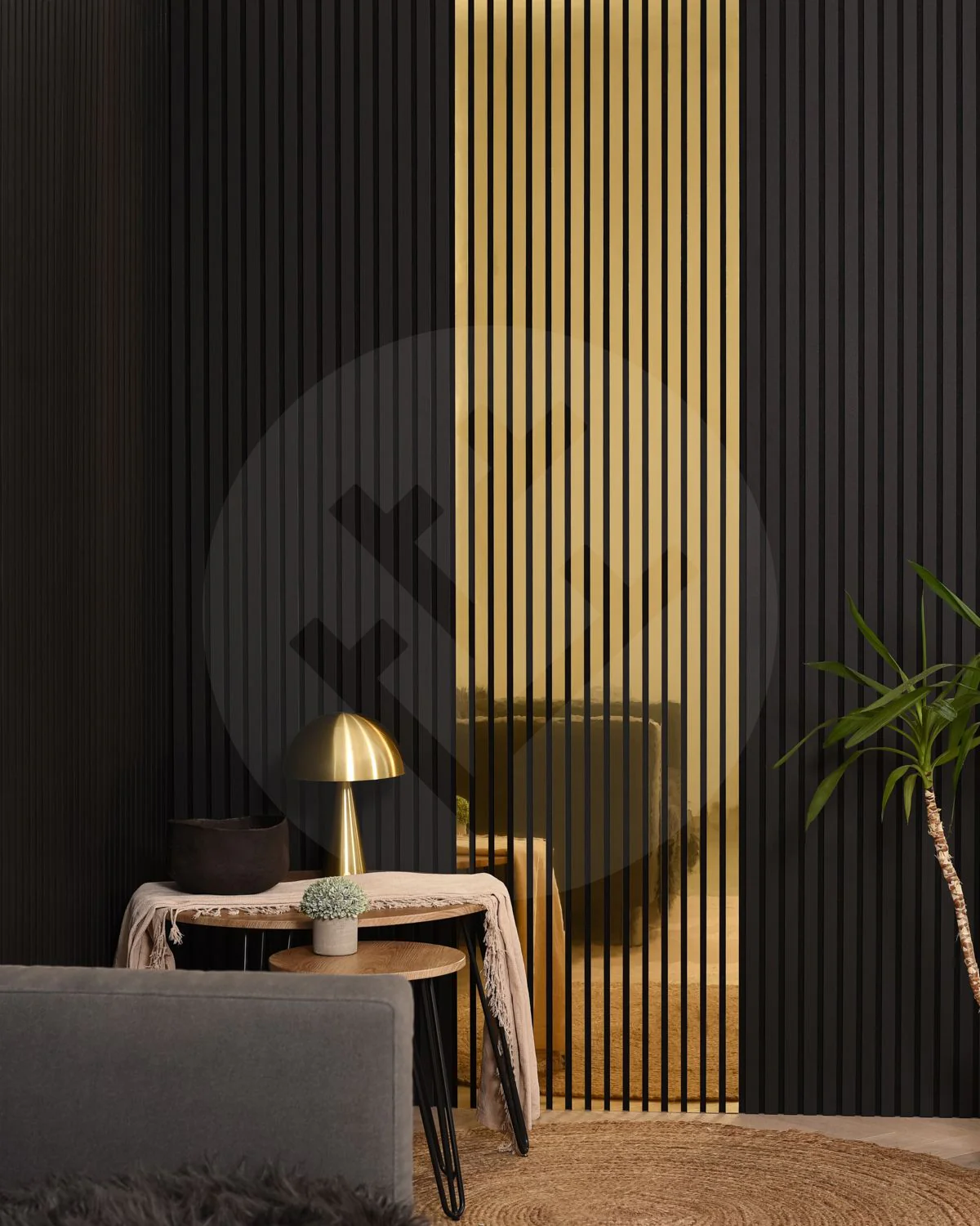 Acupanel® | Polished Gold | Slat Wall Panels - Image 5