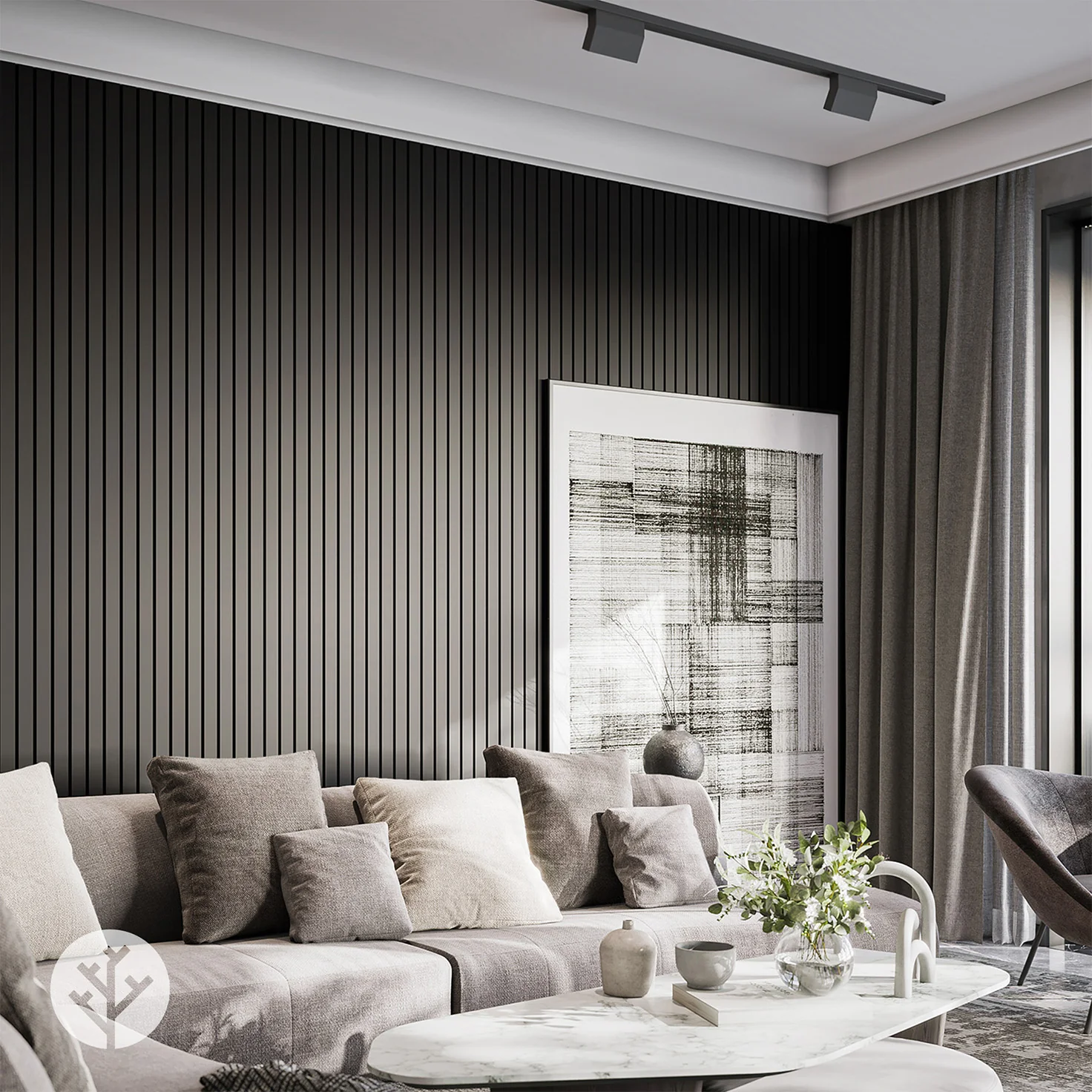 Acupanel® Luxe Onyx Black Wrapped Acoustic Wall Panels - Image 6