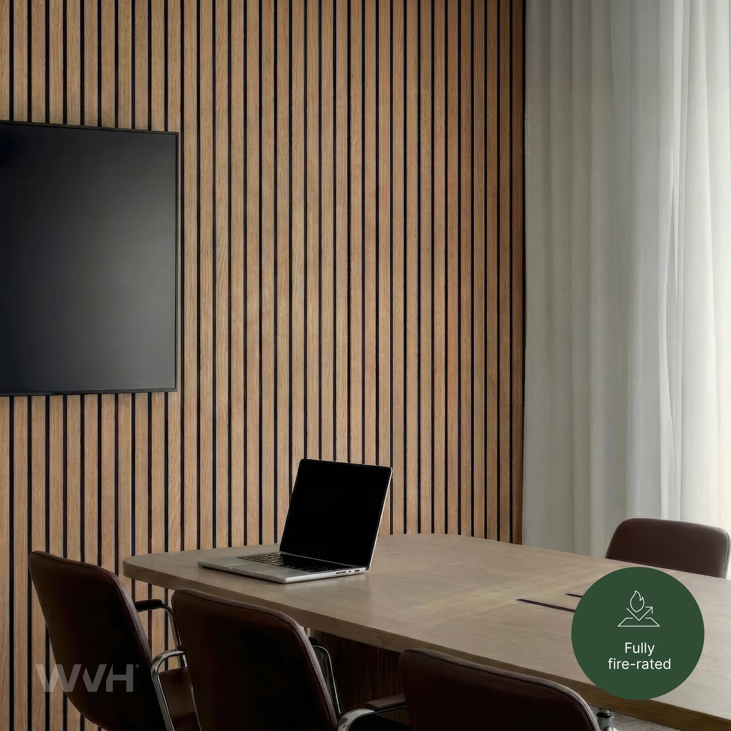 Acupanel® Luxe Plus Oak Fire-Rated Acoustic Wood Wall Panels - Image 8