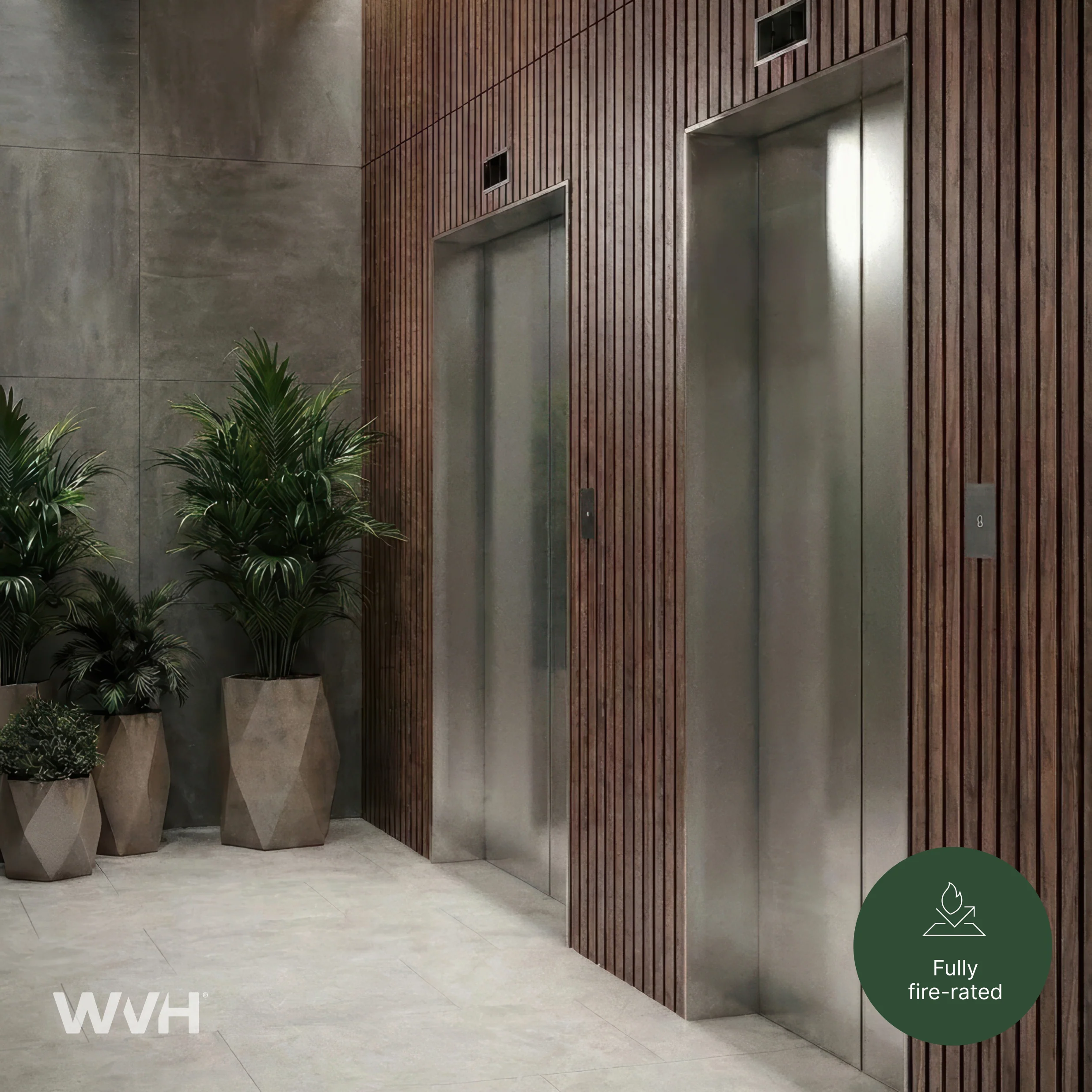 Acupanel® Luxe Plus Walnut Fire-Rated Acoustic Wood Wall Panels - Image 4