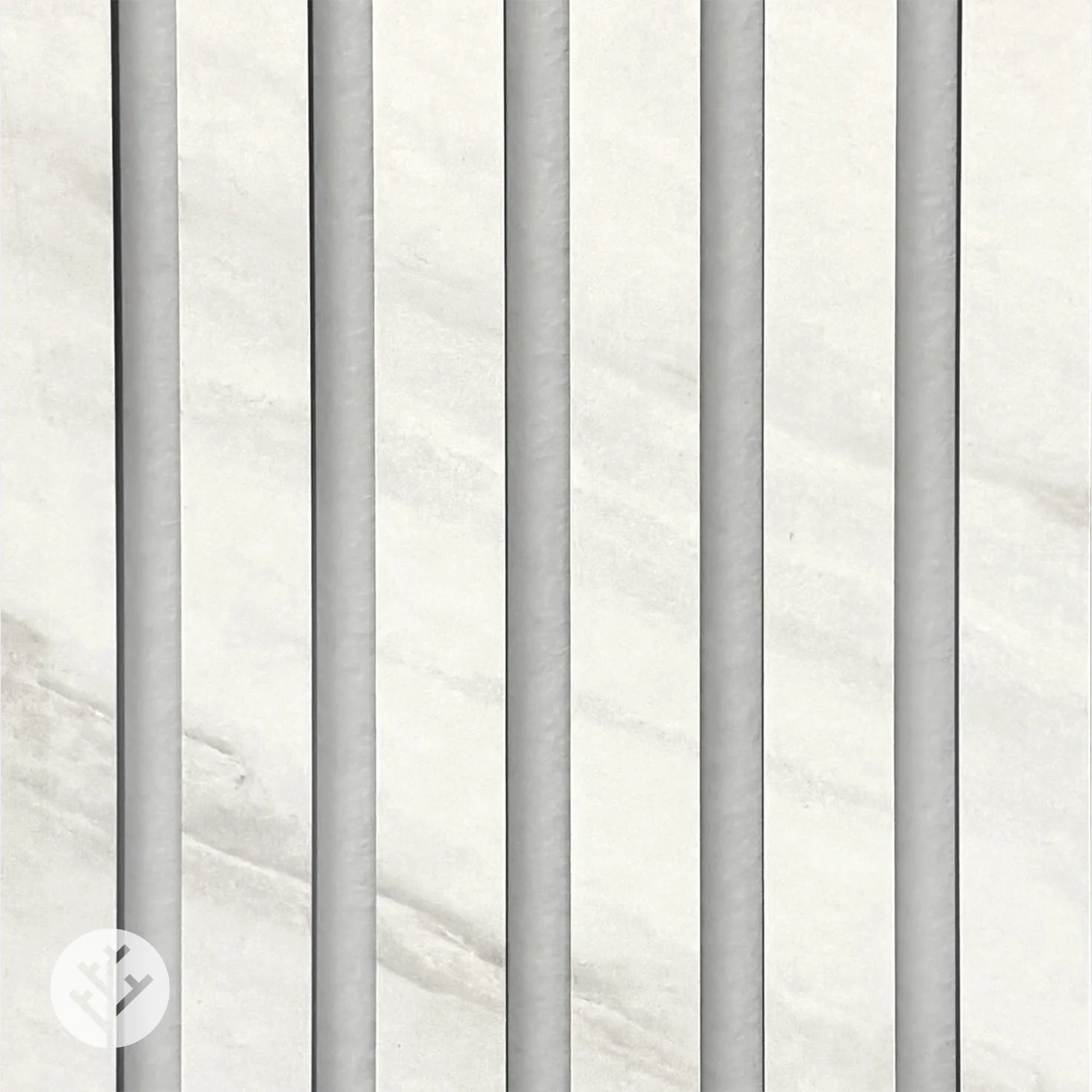 Acupanel® Marble White Acoustic Slat Wall Panels - Image 4