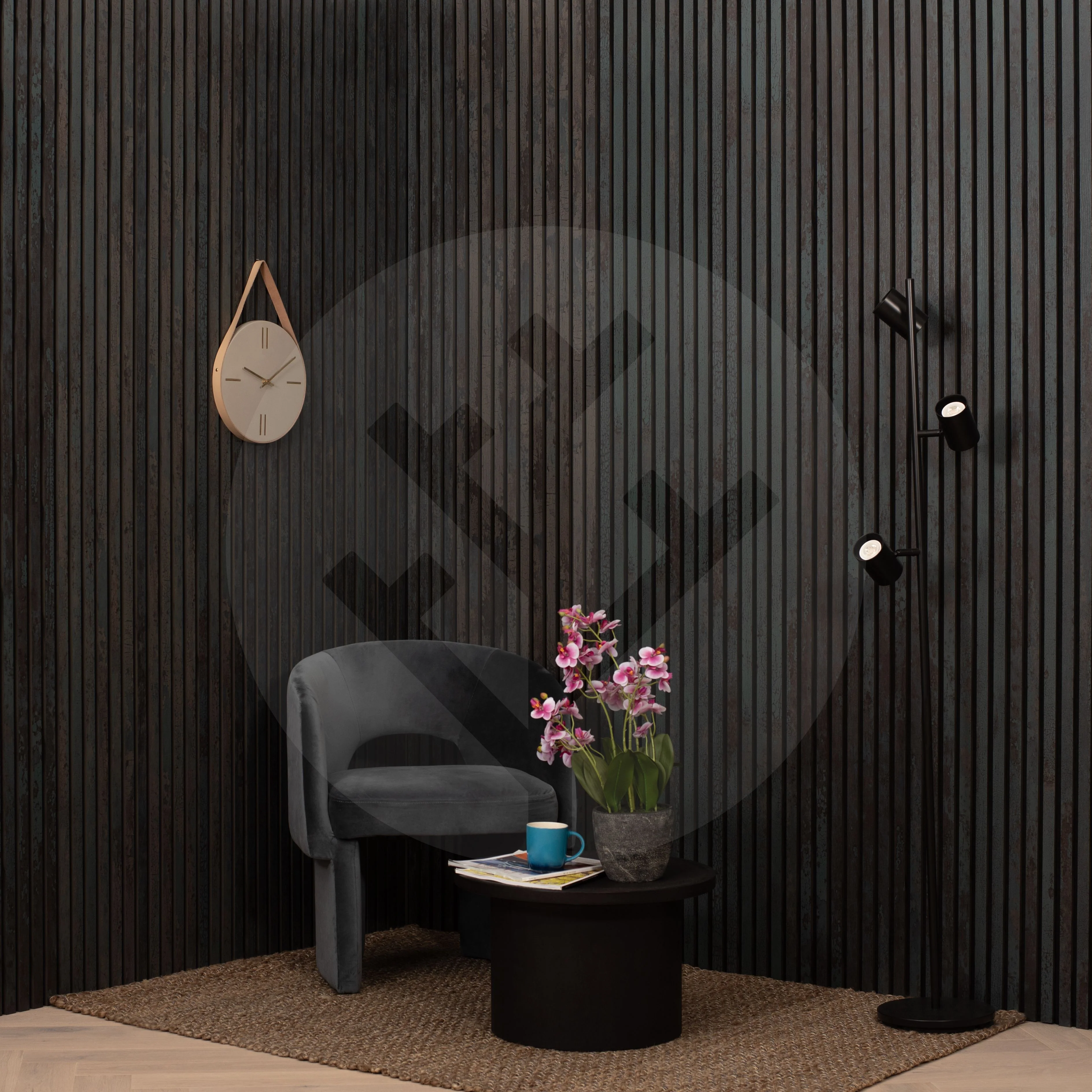 Acupanel® | Oxide Blue | Slat Wall Panels - Image 4