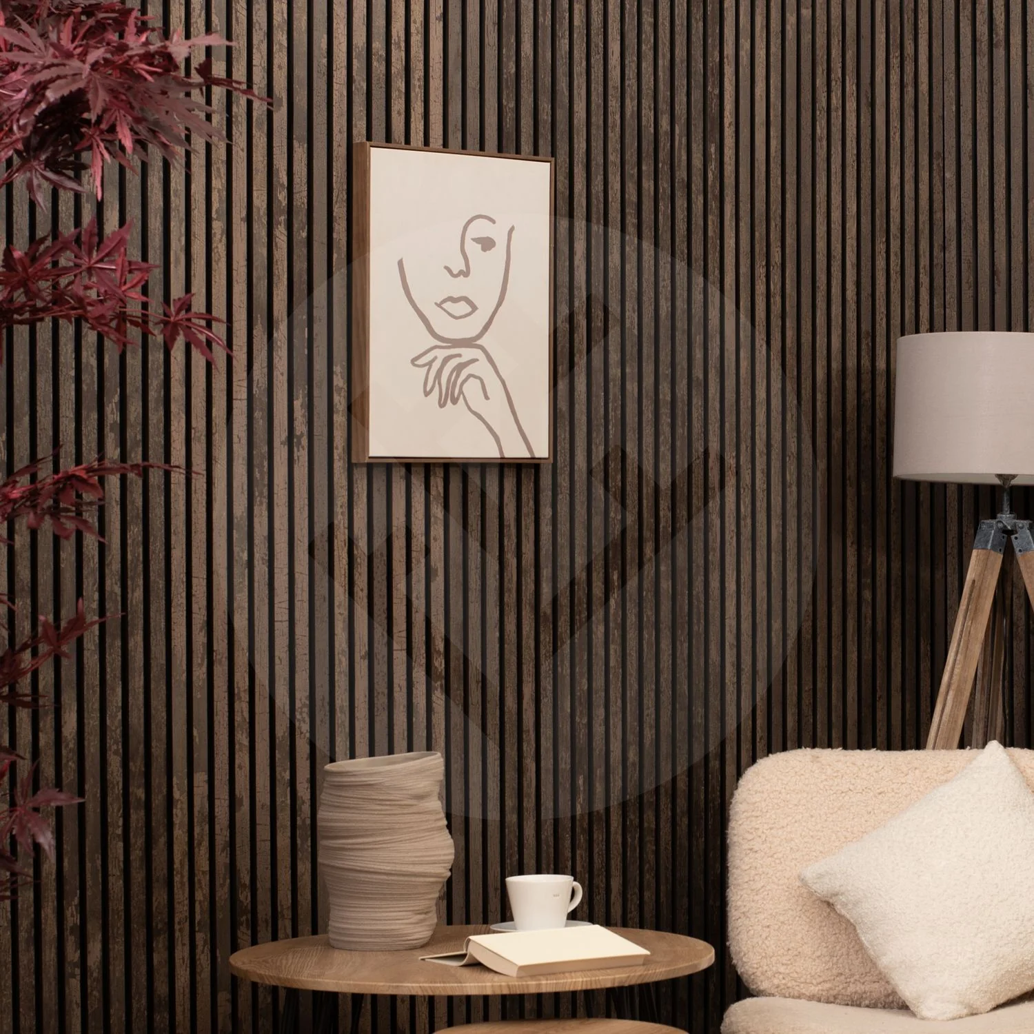 Acupanel® | Oxide Grey | Slat Wall Panel - Image 4