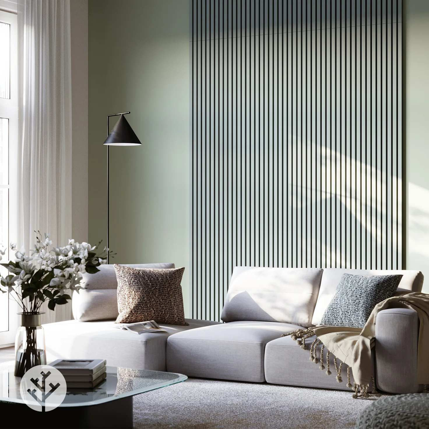 Acupanel® Contemporary Green Wrapped Acoustic Wall Panels - Image 5