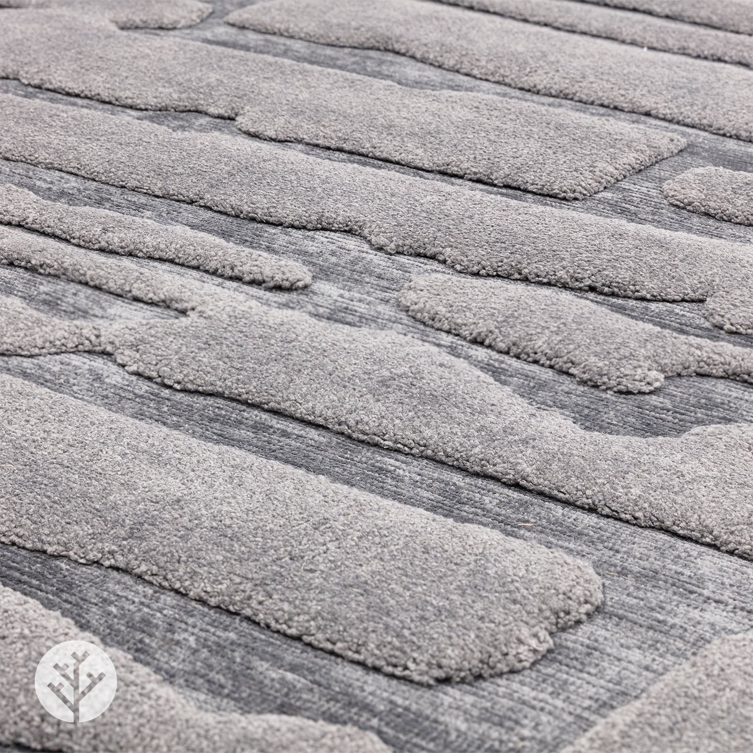 Carved Charcoal Path Luxury Rug | WVH® - Image 3