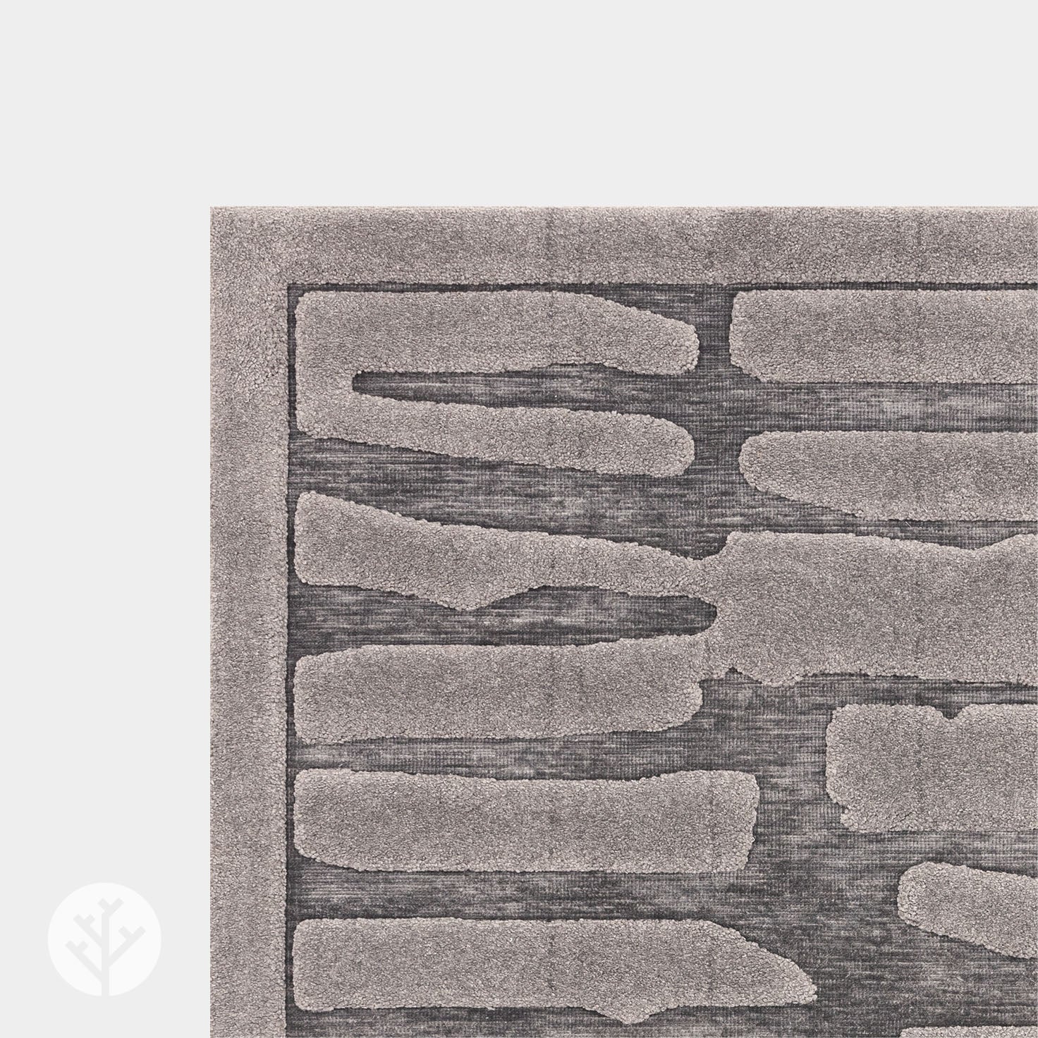 Carved Charcoal Path Luxury Rug | WVH® - Image 5