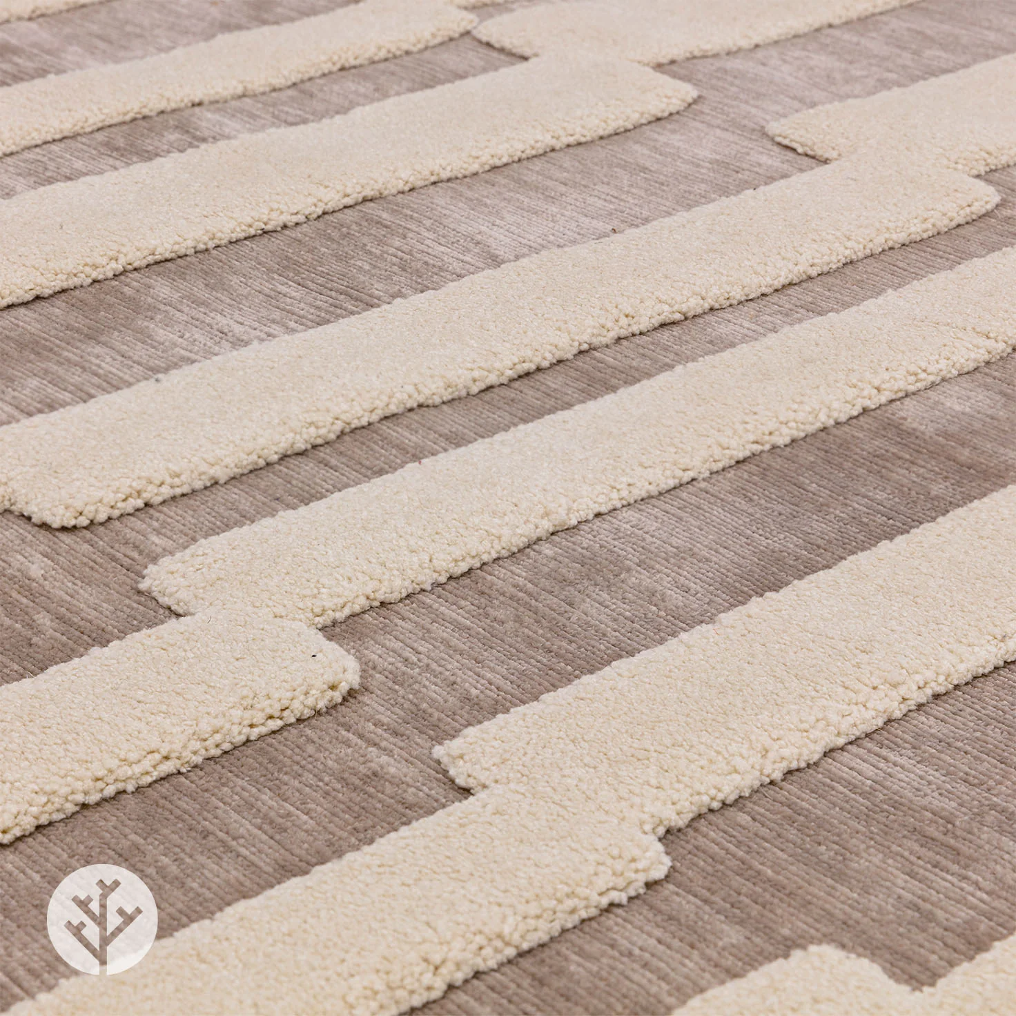 Carved Natural Tile Luxury Rug | WVH® - Image 3