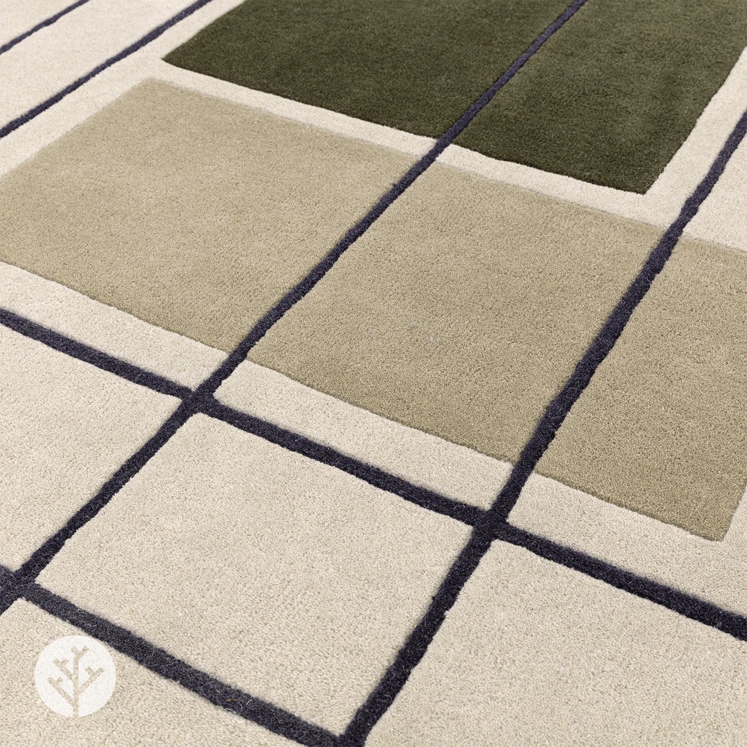 Cubi Khaki Outline Luxury Rug | WVH® - Image 3
