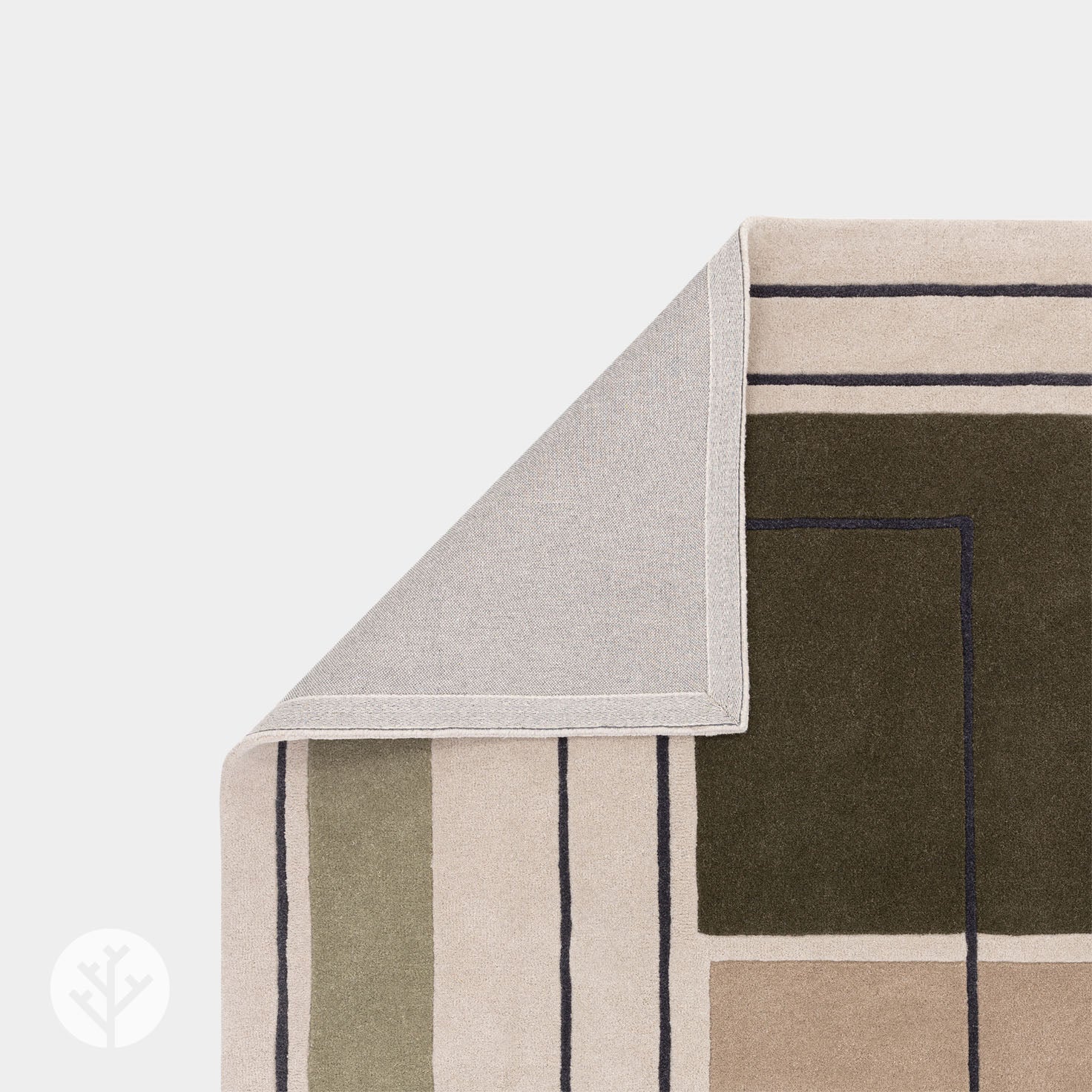 Cubi Khaki Outline Luxury Rug | WVH® - Image 4