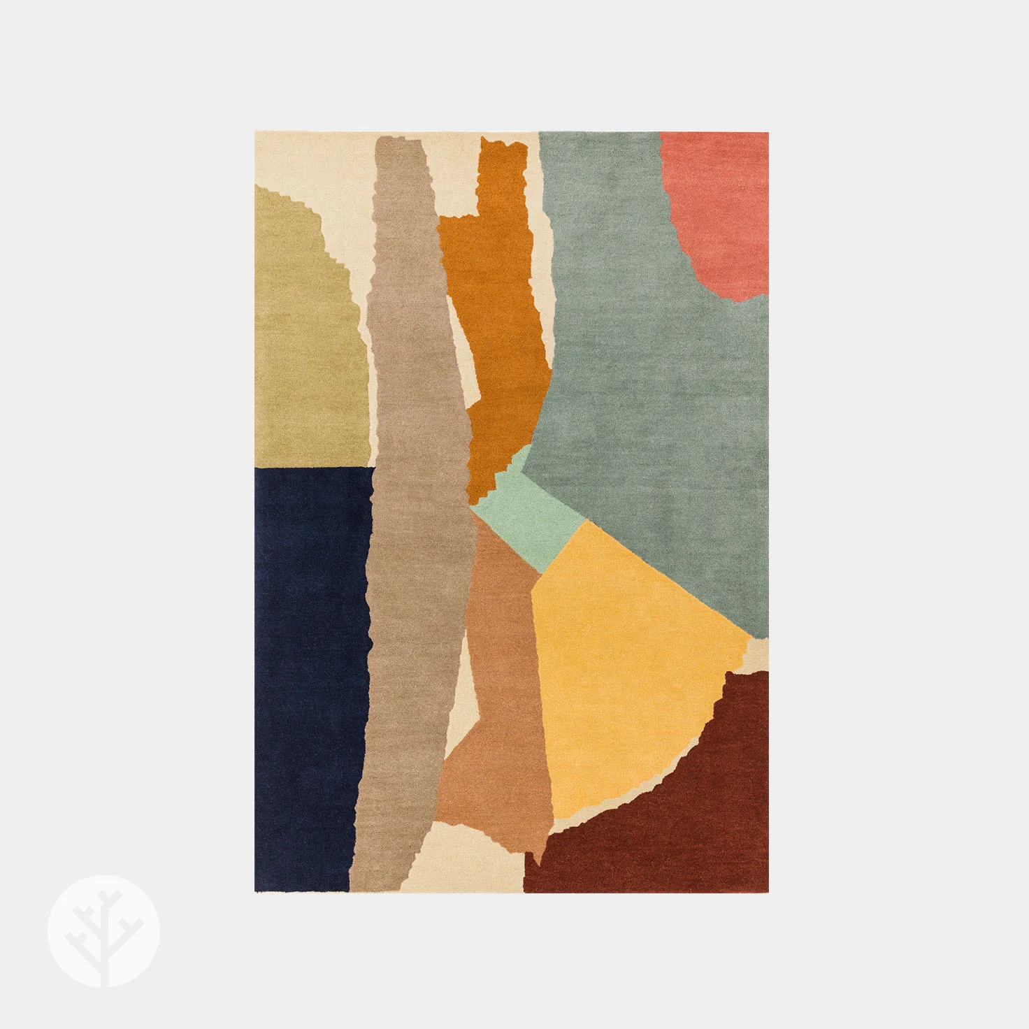 Cubi Ochre Abstract Luxury Rug | WVH® - Image 2