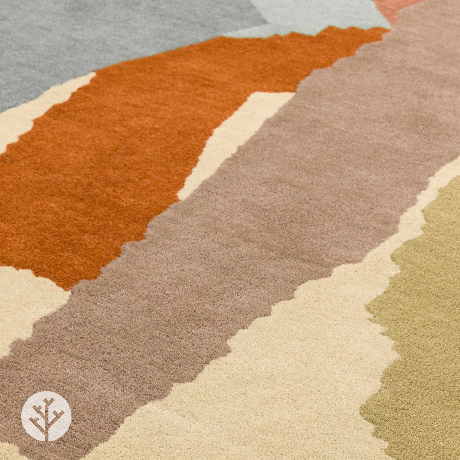 Cubi Ochre Abstract Luxury Rug | WVH® - Image 3
