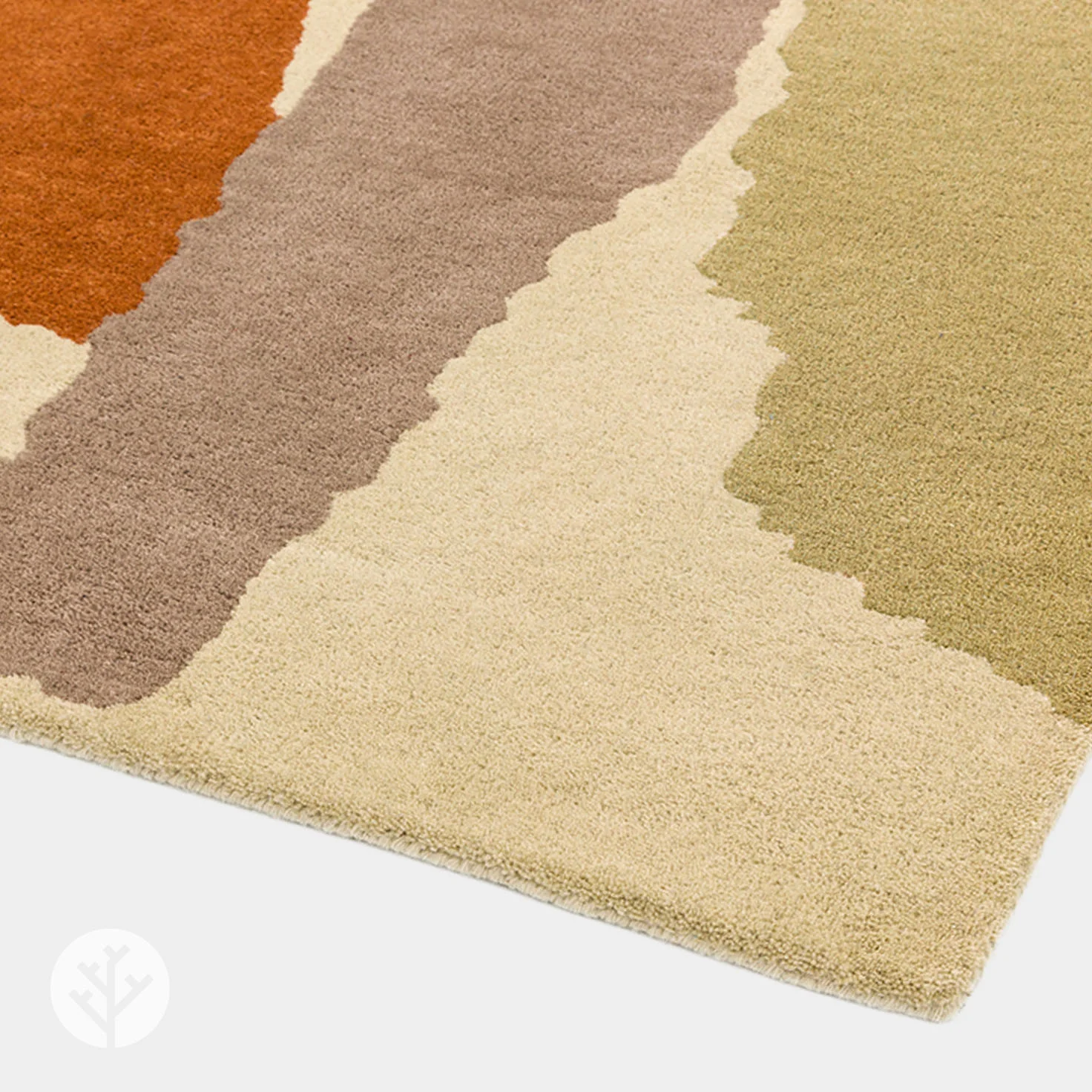 Cubi Ochre Abstract Luxury Rug | WVH® - Image 6