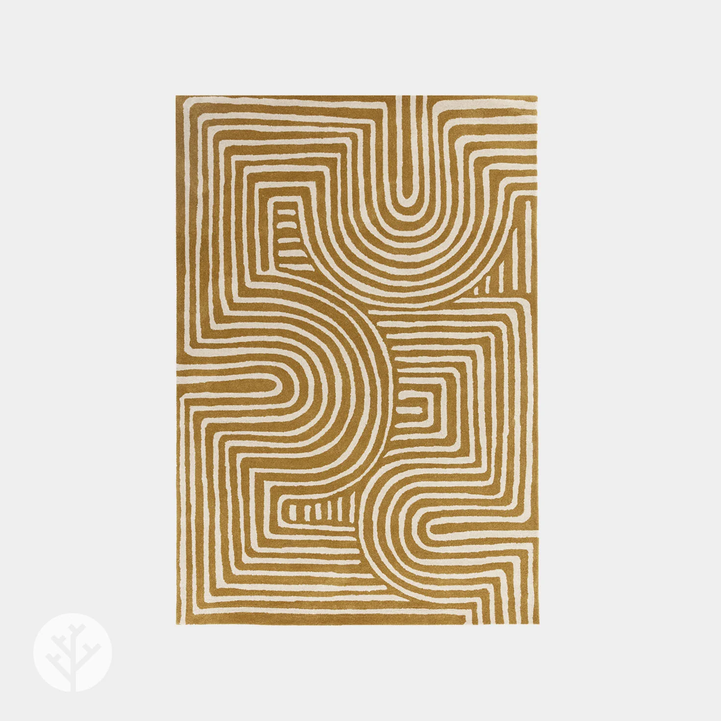 Cubi Ochre Curve Luxury Rug | WVH® - Image 2