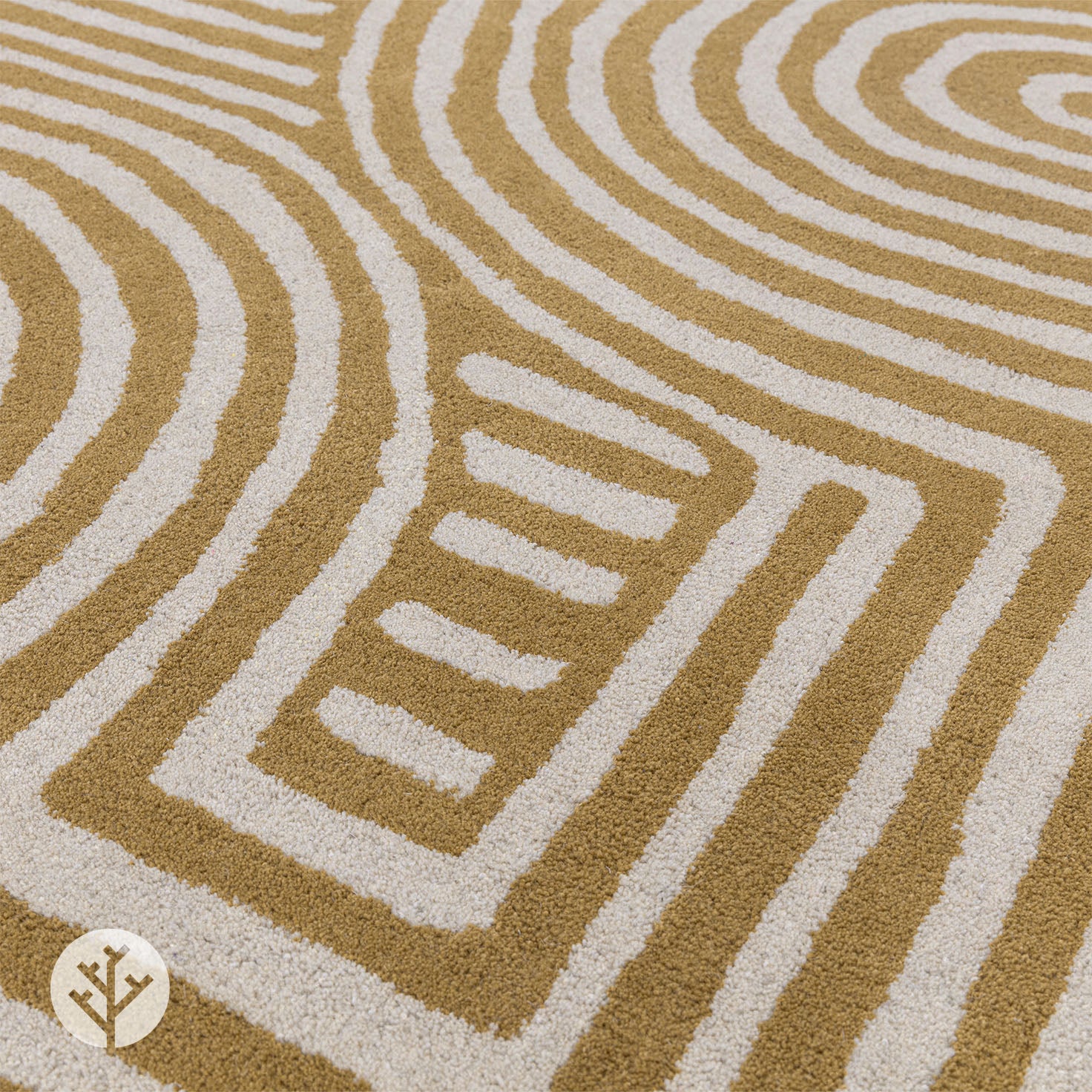 Cubi Ochre Curve Luxury Rug | WVH® - Image 3