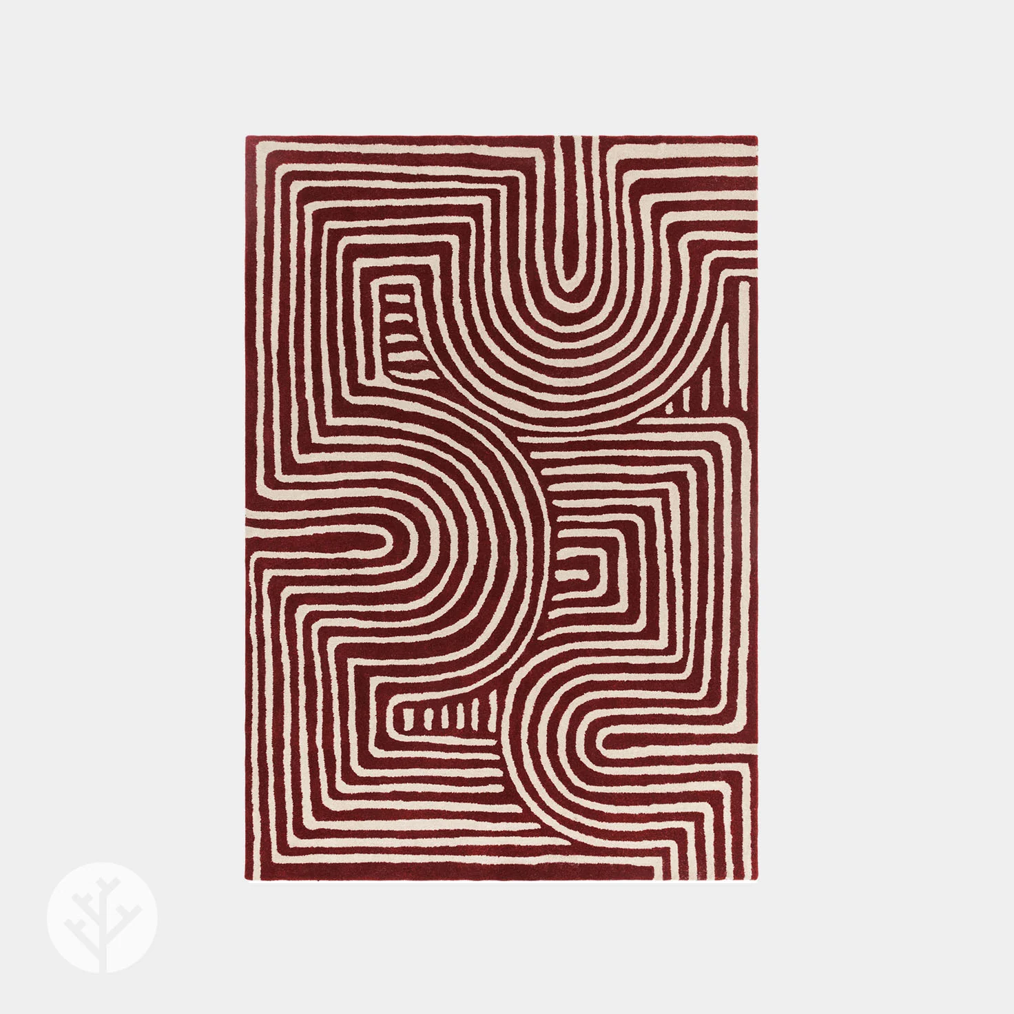 Cubi Plum Curve Luxury Rug | WVH® - Image 2