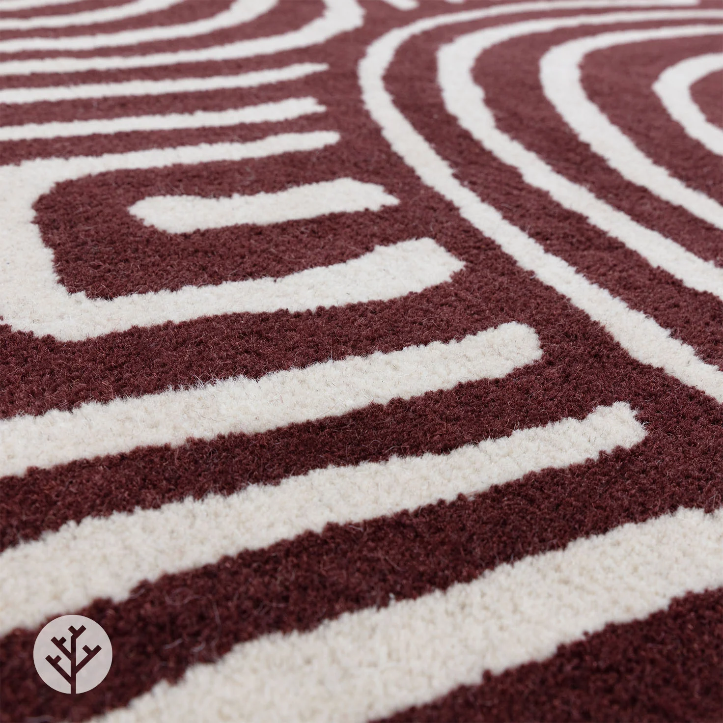 Cubi Plum Curve Luxury Rug | WVH® - Image 3