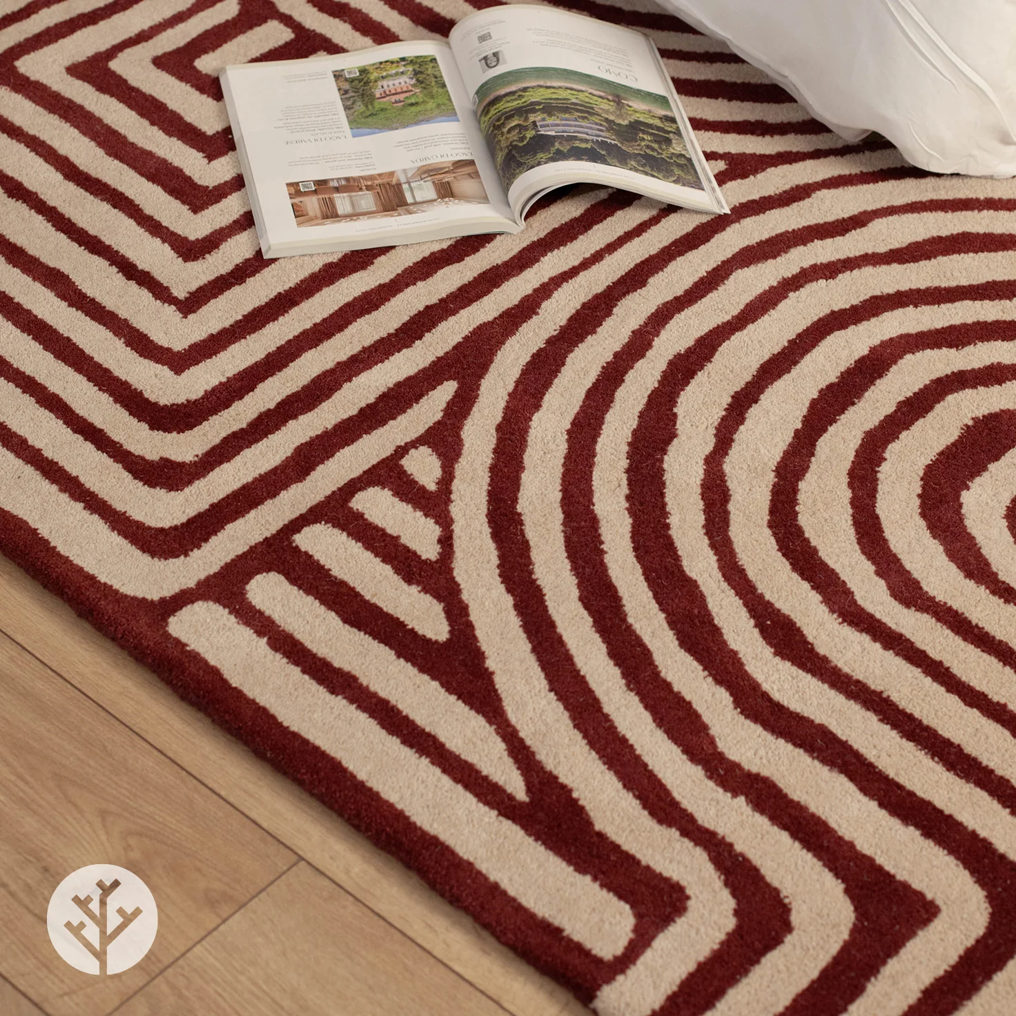 Cubi Plum Curve Luxury Rug | WVH® - Image 6