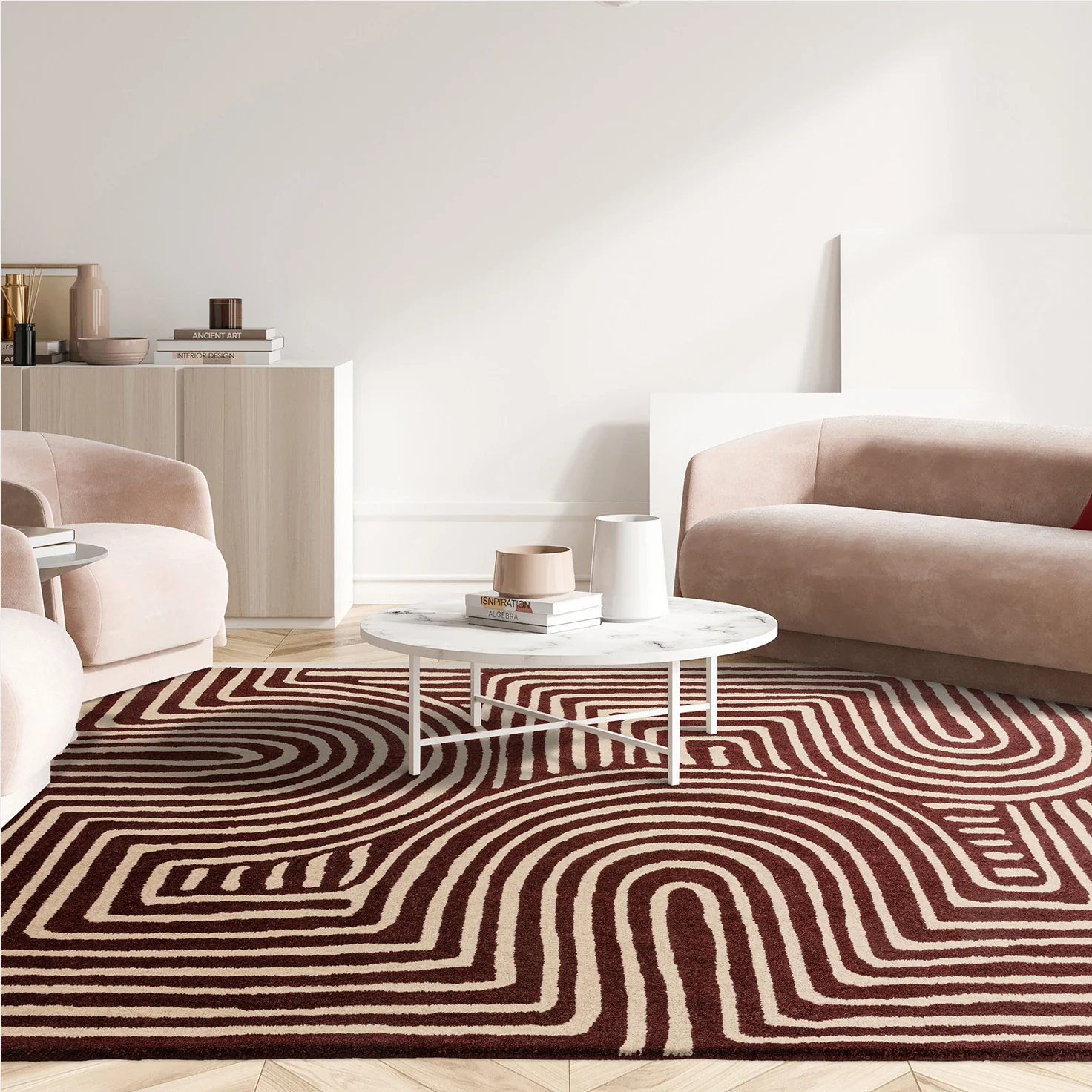 Cubi Plum Curve Luxury Rug | WVH® - Image 7
