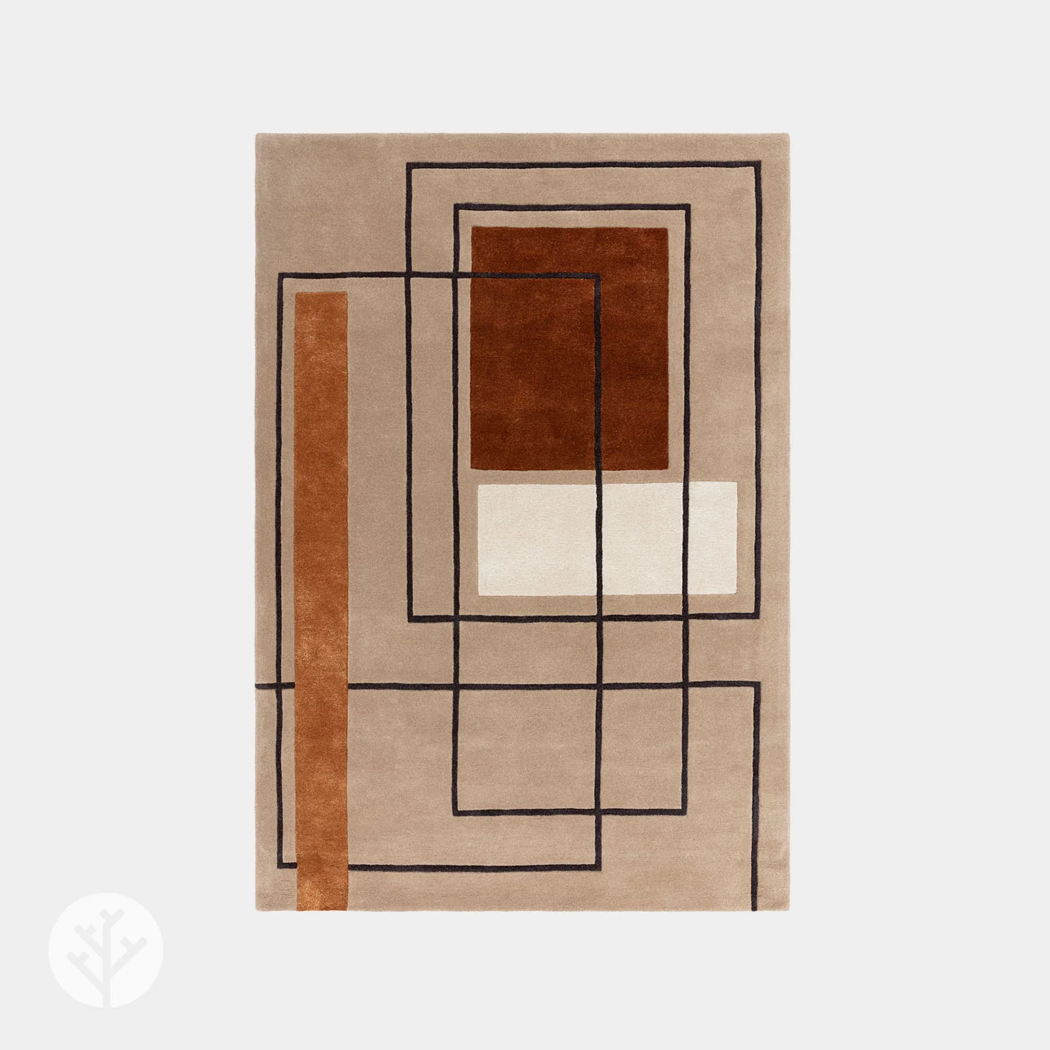 Cubi Terracotta Outline Luxury Rug | WVH® - Image 2