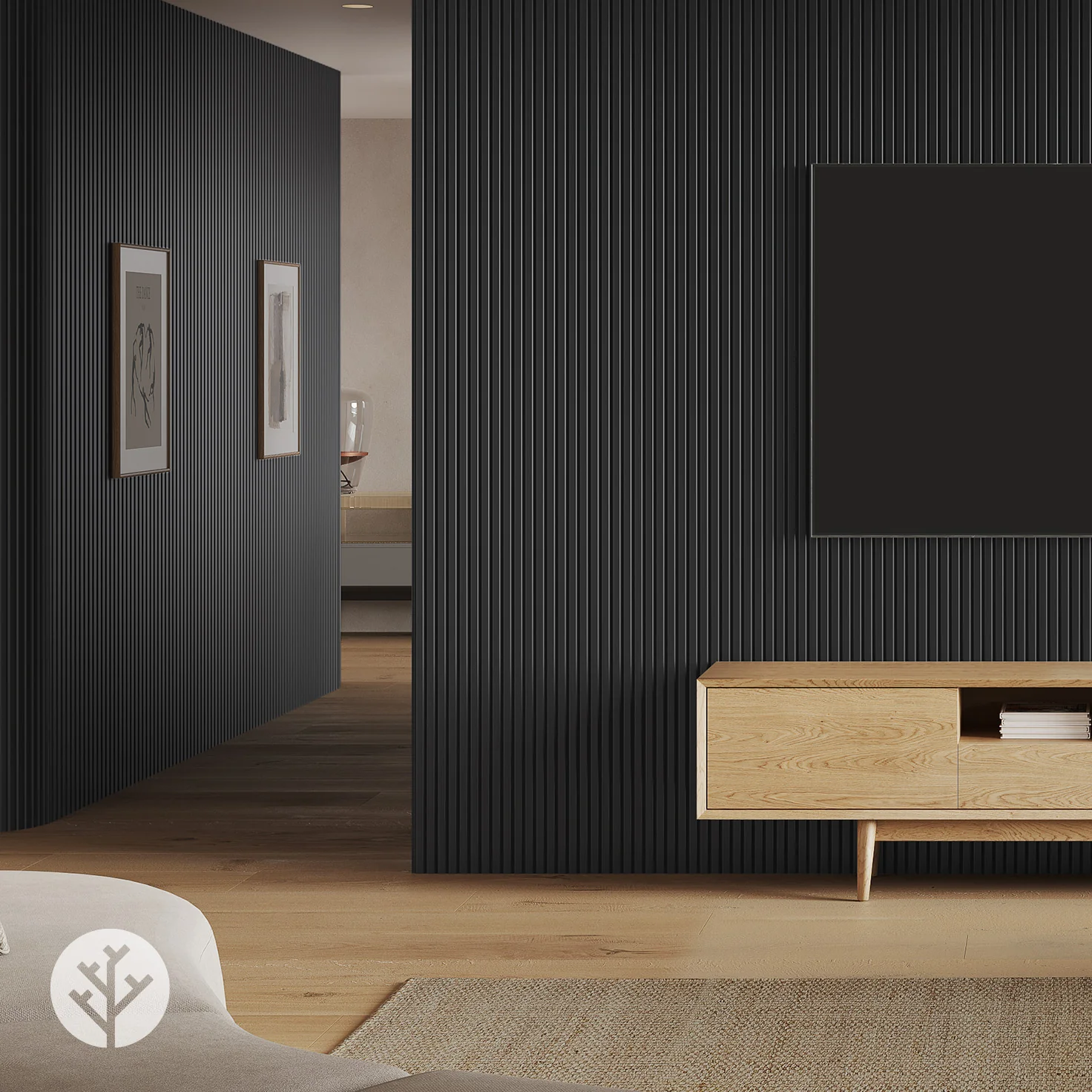 Flutto® Black Slat Flexible Tambour Wood Panels - Image 11