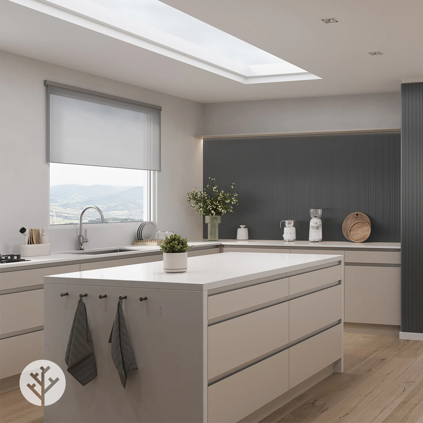 Flutto® Grey Mini-Ridge Flexible Tambour Wood Panels - Image 11