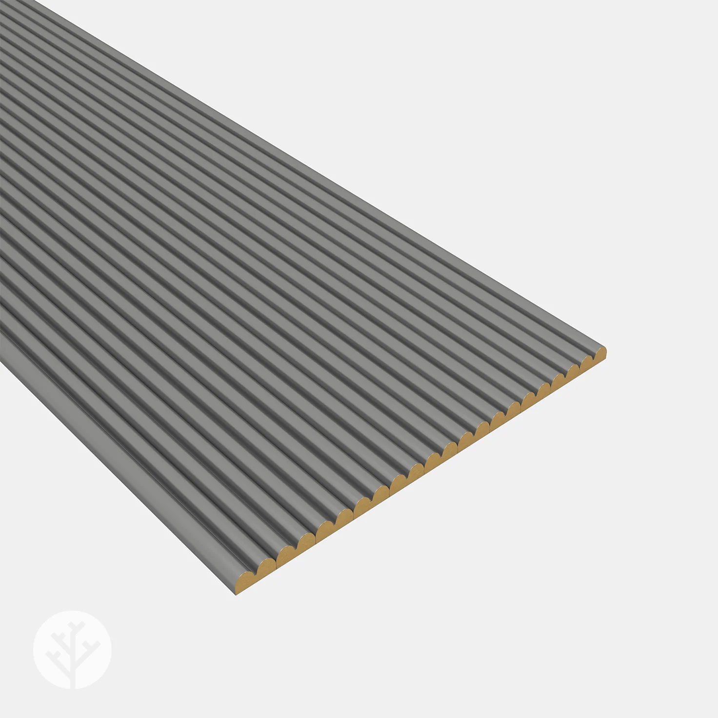 Flutto® Grey Mini-Ridge Flexible Tambour Wood Panels - Image 3