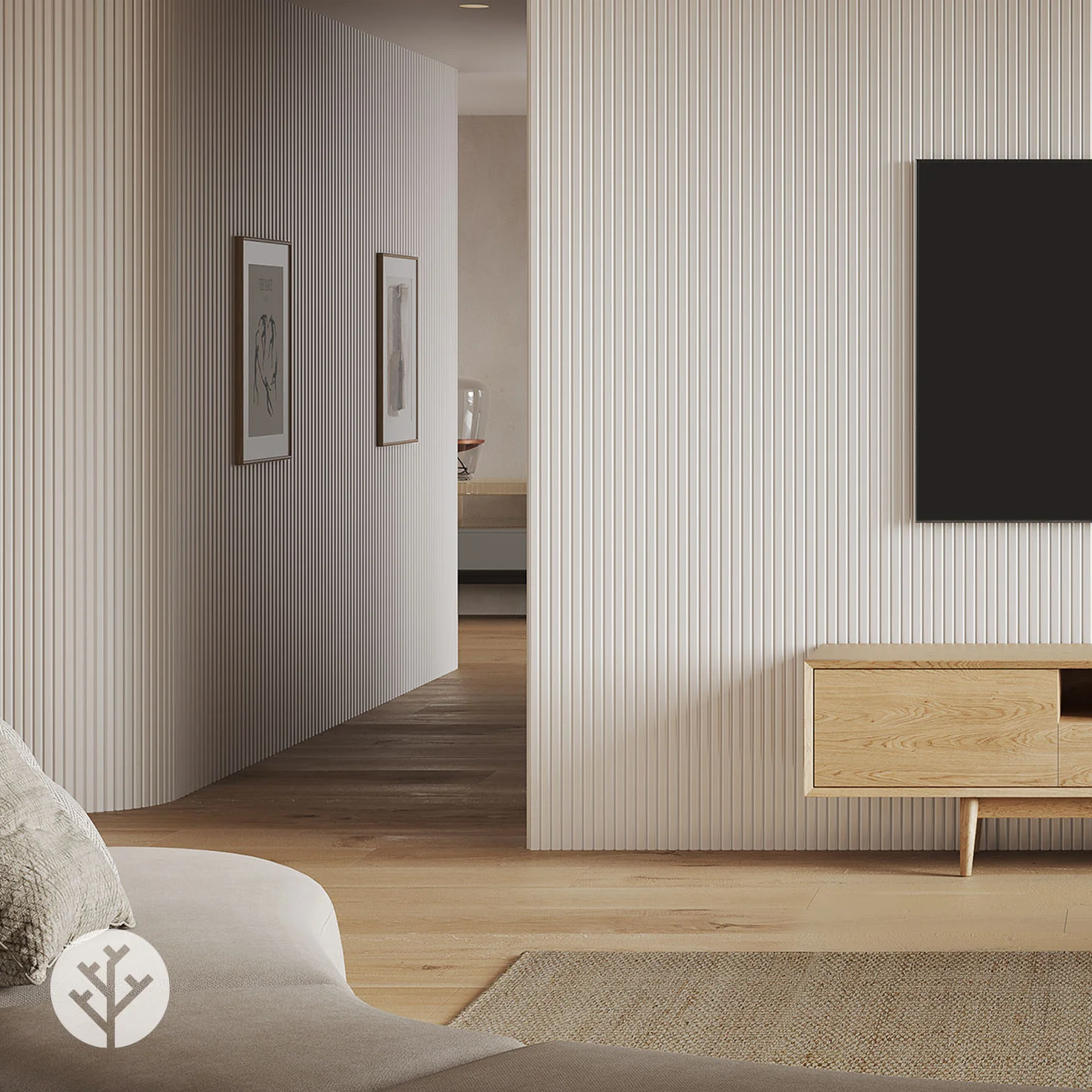 Flutto® White Slat Flexible Tambour Wood Panels - Image 10