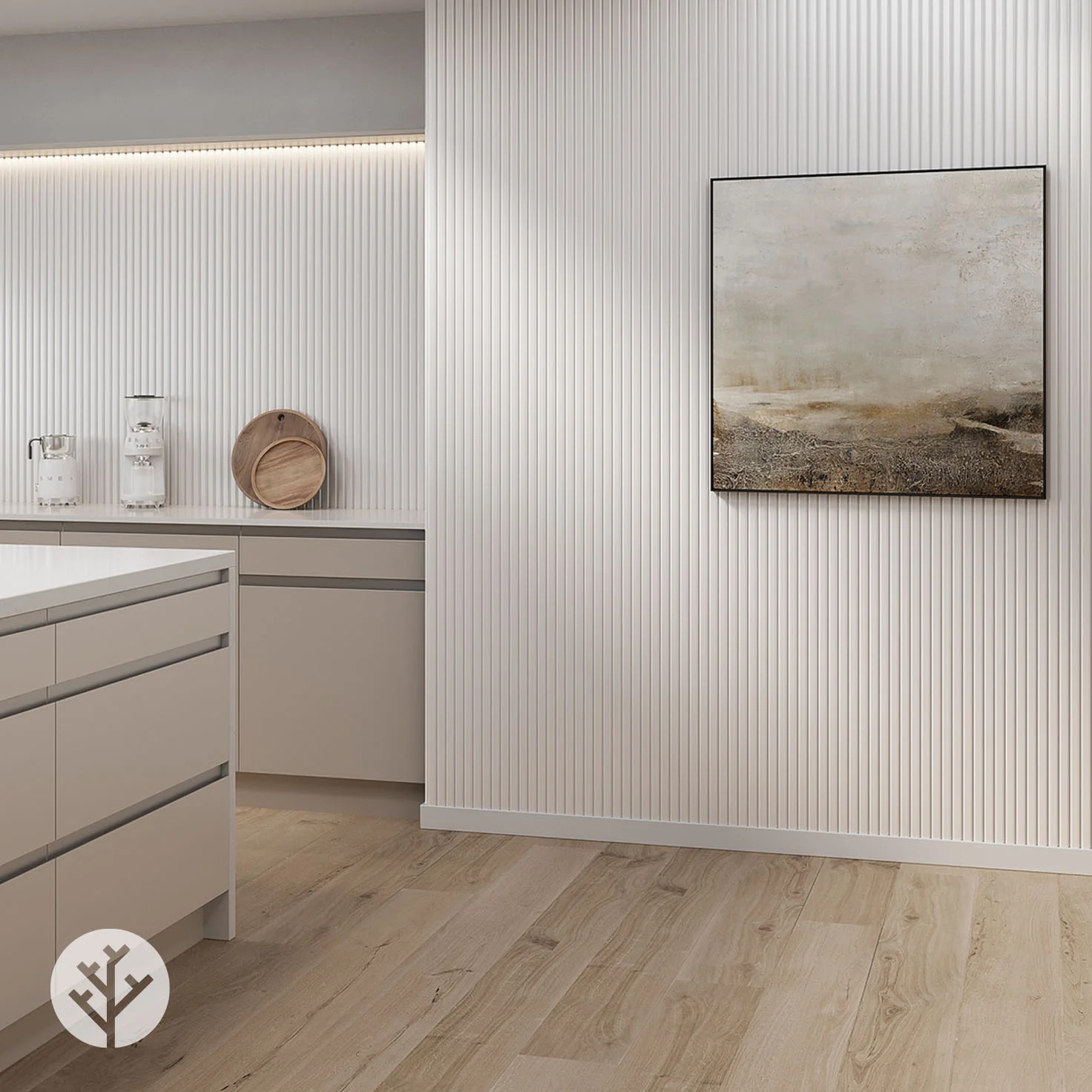 Flutto® White Slat Flexible Tambour Wood Panels - Image 12