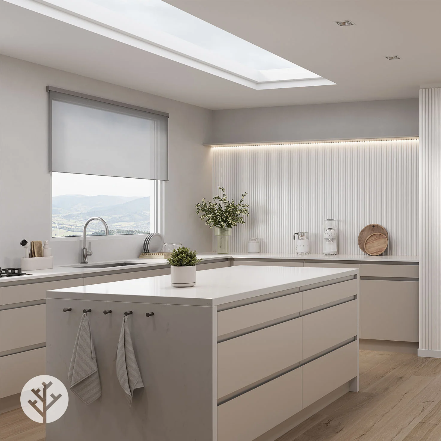 Flutto® White Slat Flexible Tambour Wood Panels - Image 7