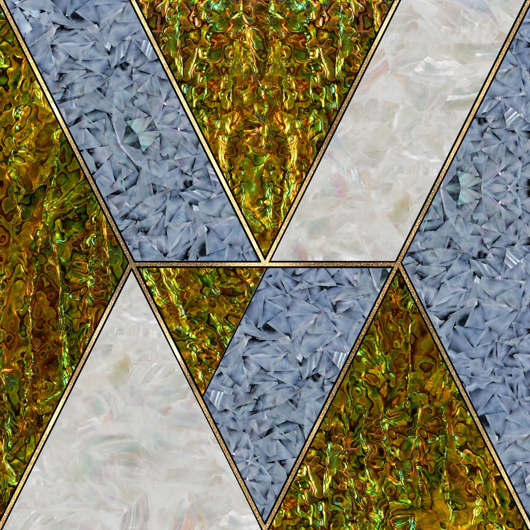 Freshwater Mother of Pearl Dark Mosaic Shell Veneer - Image 4