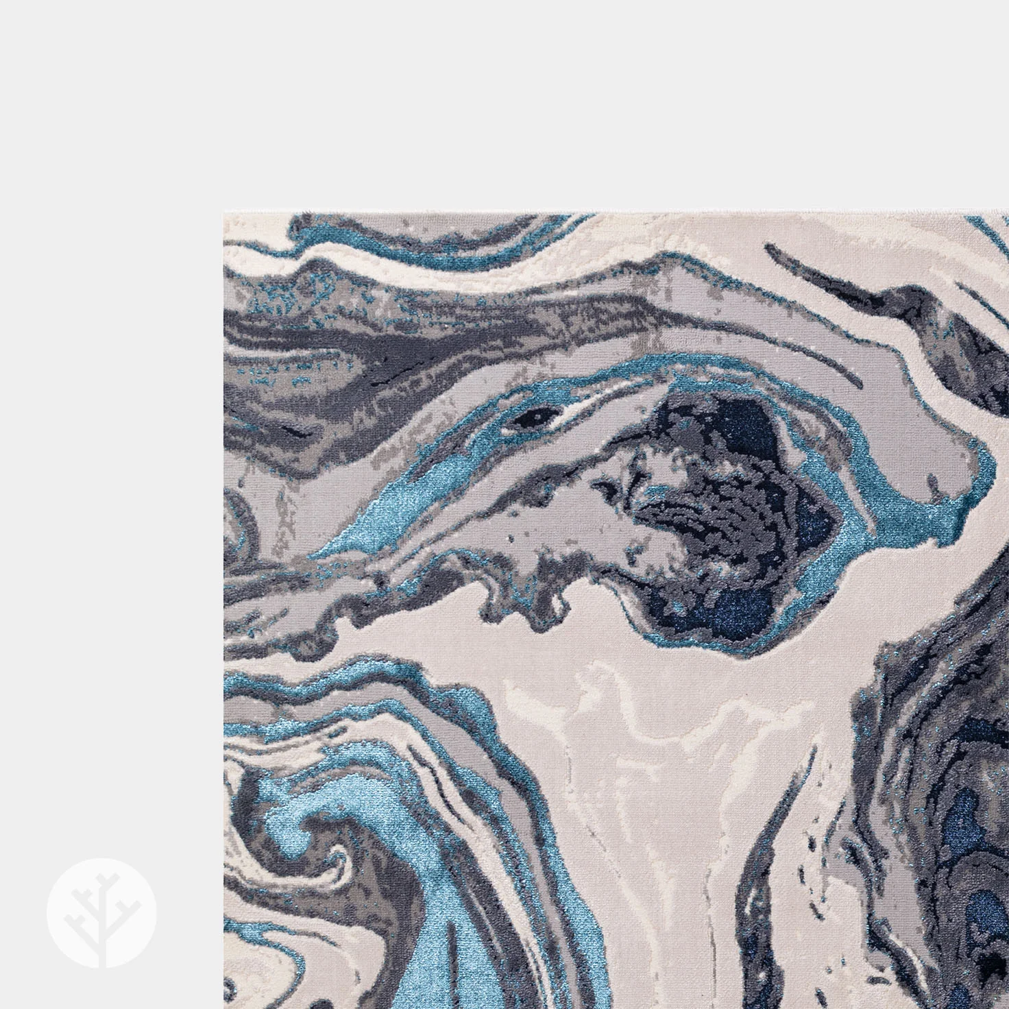 Marble Blue Ocean Luxury Rug | WVH® - Image 5