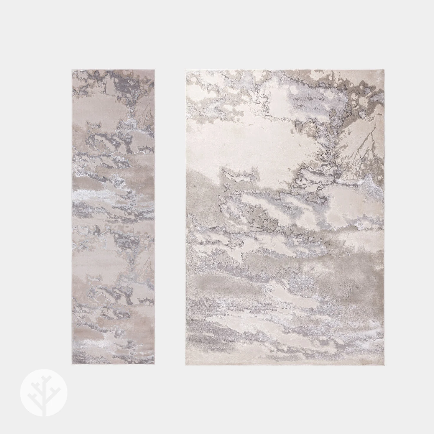 Marble Silver Cloud Luxury Rug | WVH® - Image 2