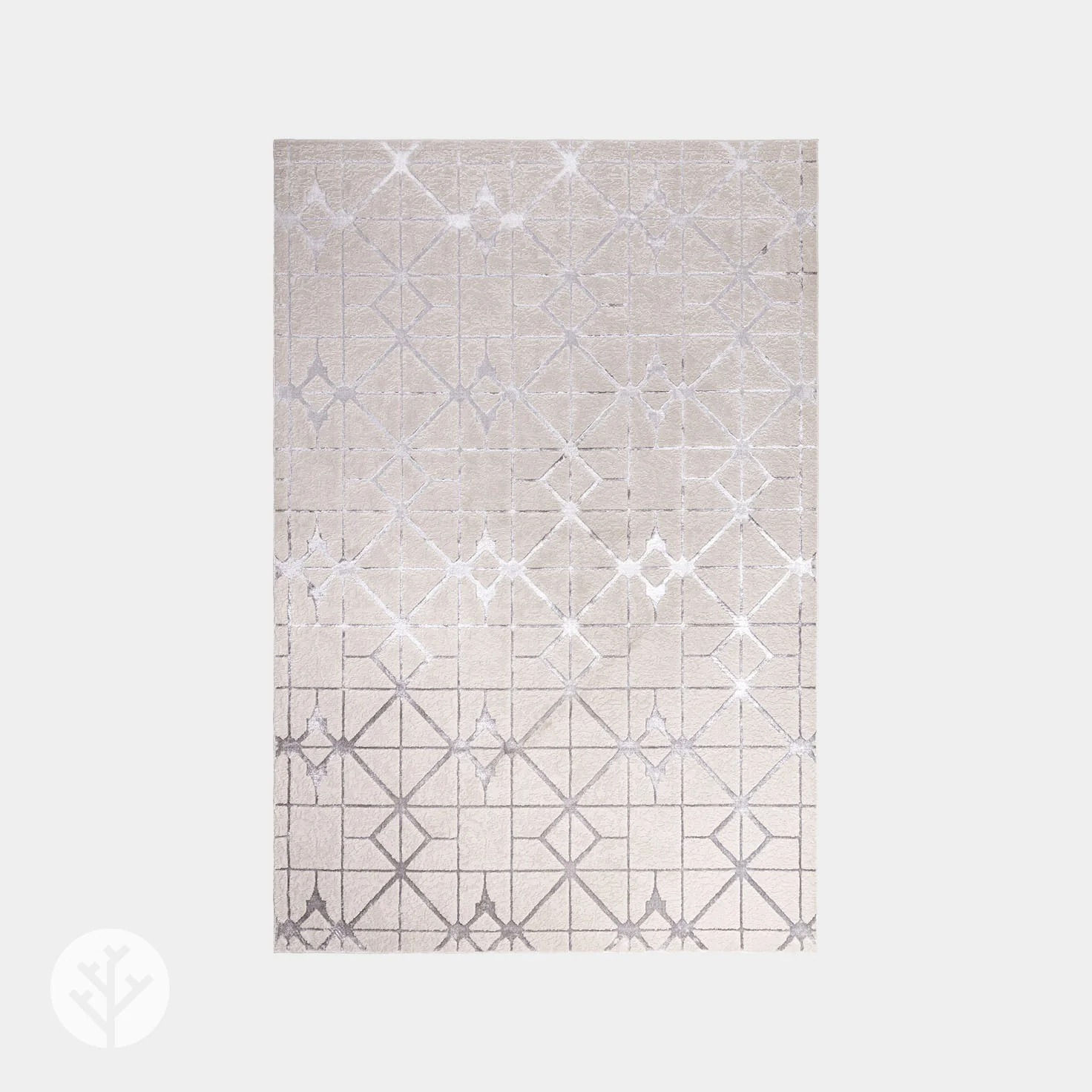 Marble Silver Lattice Luxury Rug | WVH® - Image 2