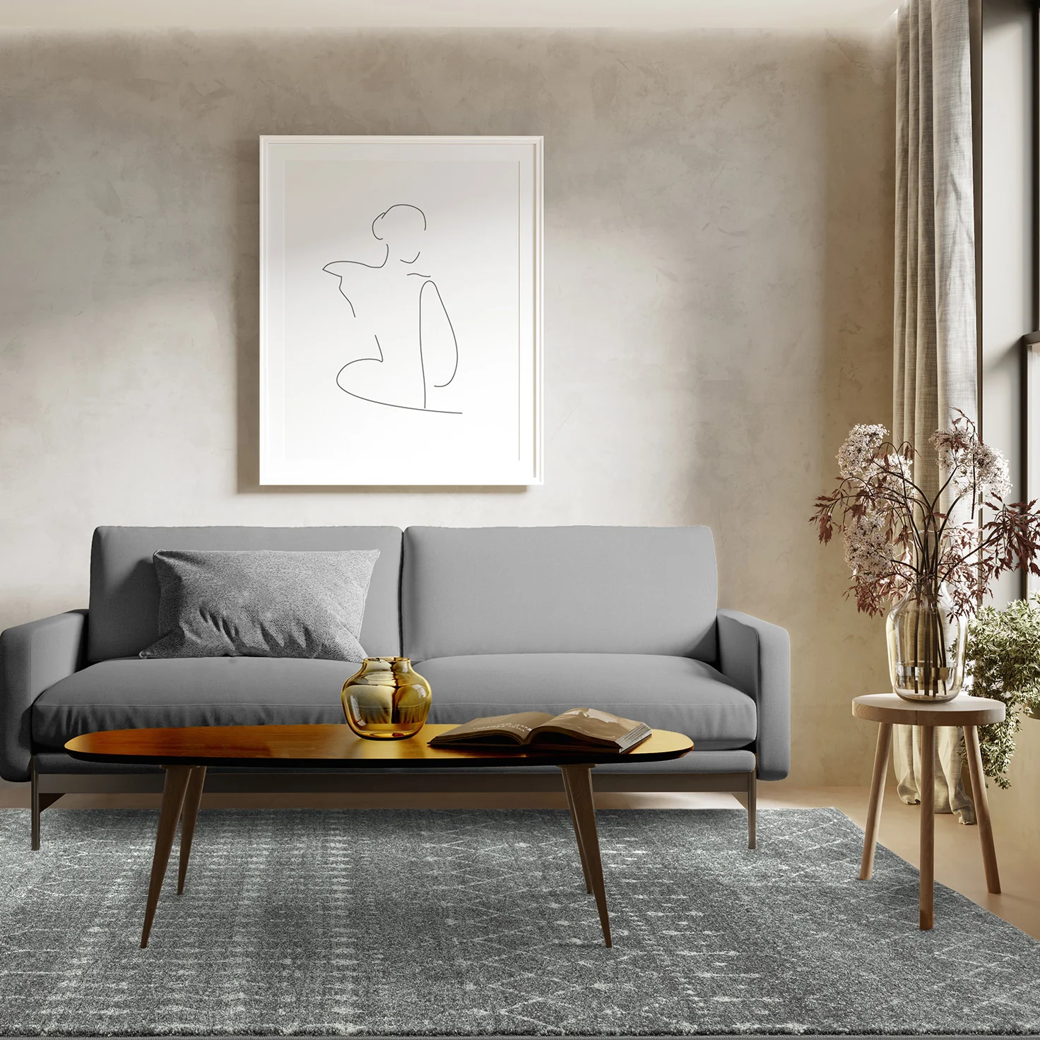 Moderni Grey Nomadic Luxury Rug | WVH®