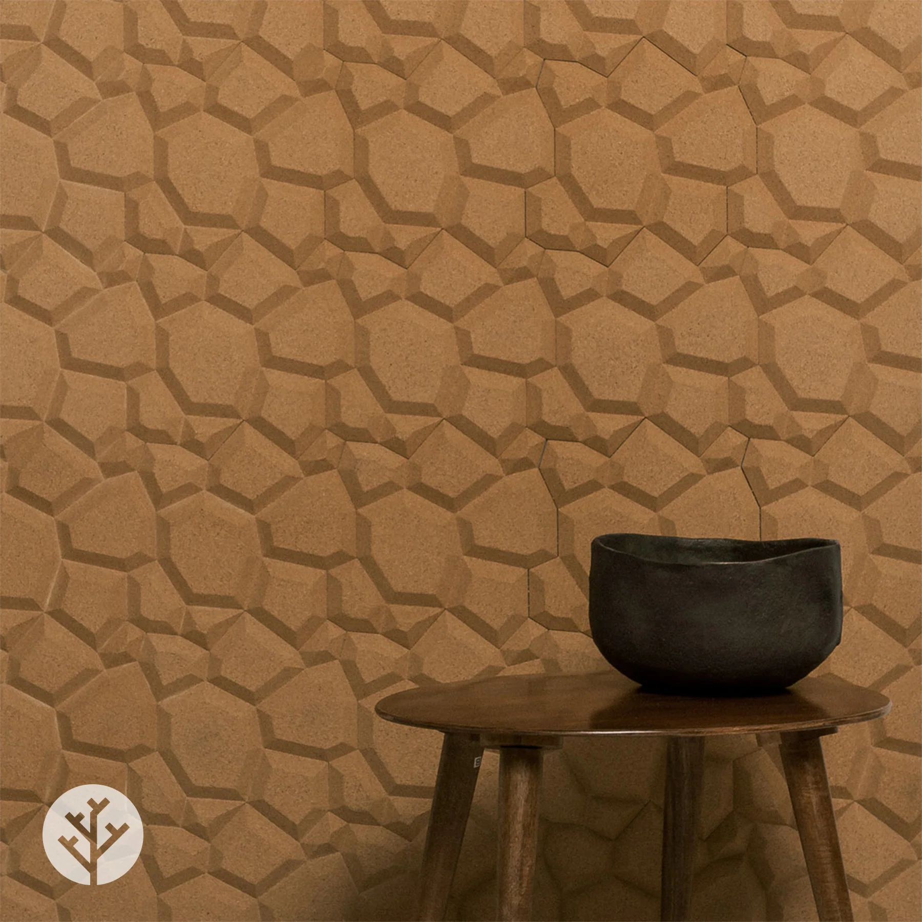 Muratto® Organic Beehive Honeycomb Pattern Luxury Cork Wall Tiles - Image 20