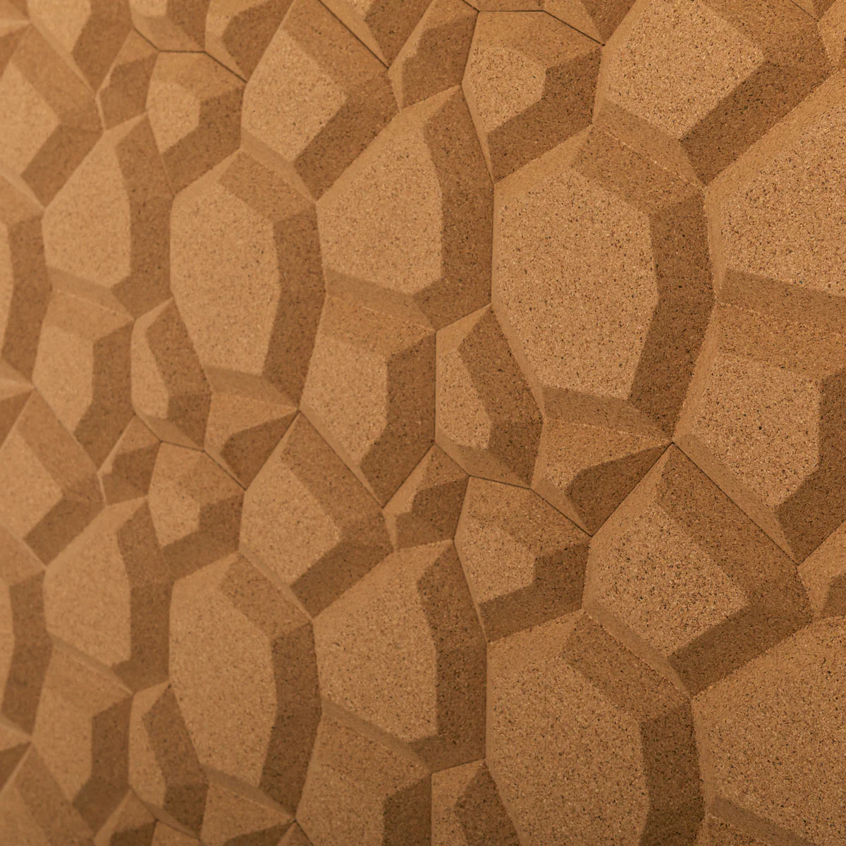 Muratto® Organic "Beehive Natural" Honeycomb Pattern Luxury Cork Wall Tiles - Image 4