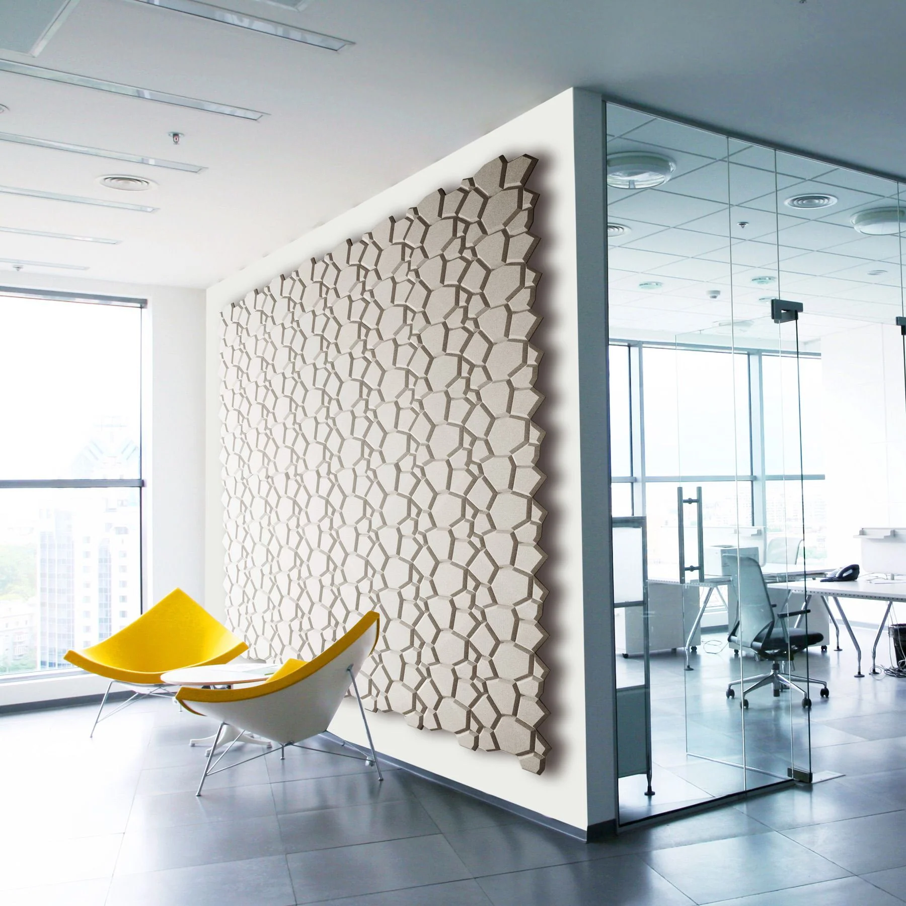 Muratto® Organic "Beehive Natural" Honeycomb Pattern Luxury Cork Wall Tiles - Image 7