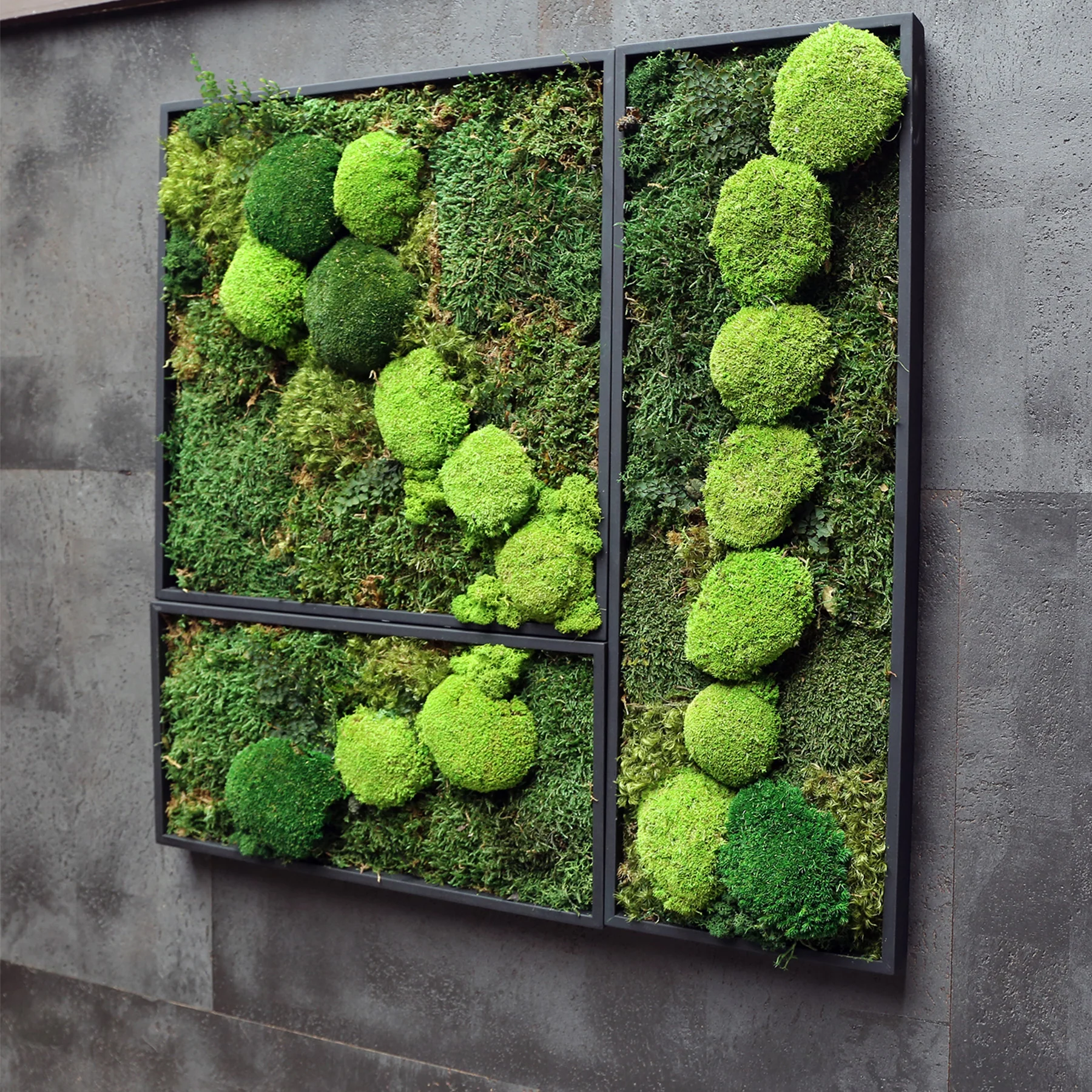 Muratto® Green Modular Square Preserved Moss Luxury Wall Tiles - Image 4