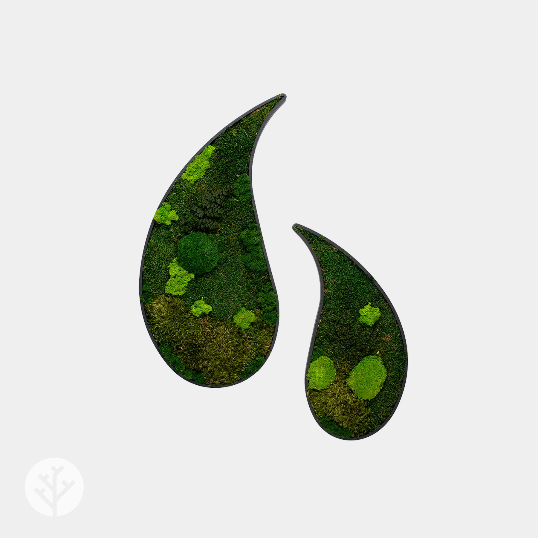 Muratto® Green Teardrop Preserved Moss Luxury Wall Tiles - Image 2