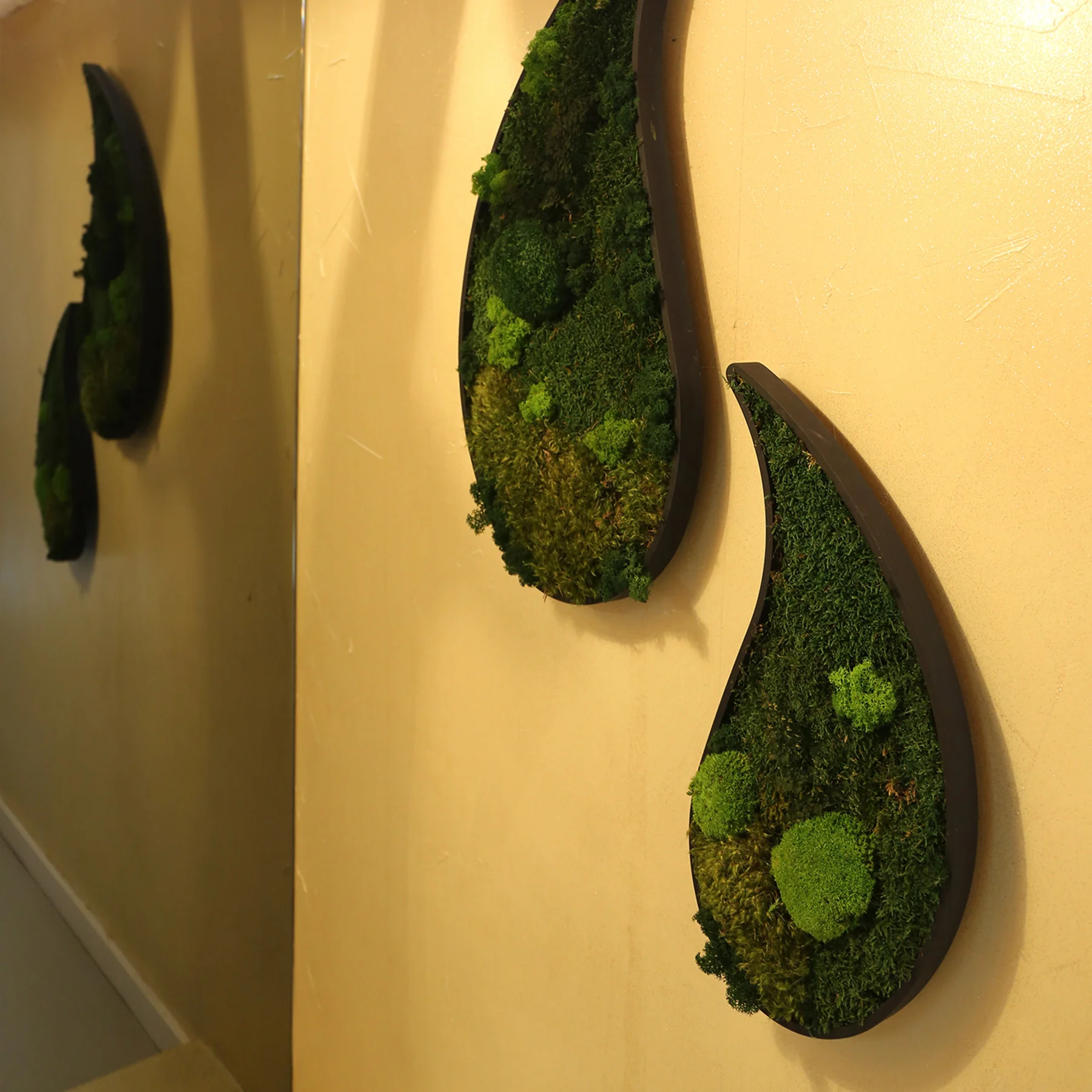Muratto® Green Teardrop Preserved Moss Luxury Wall Tiles - Image 5