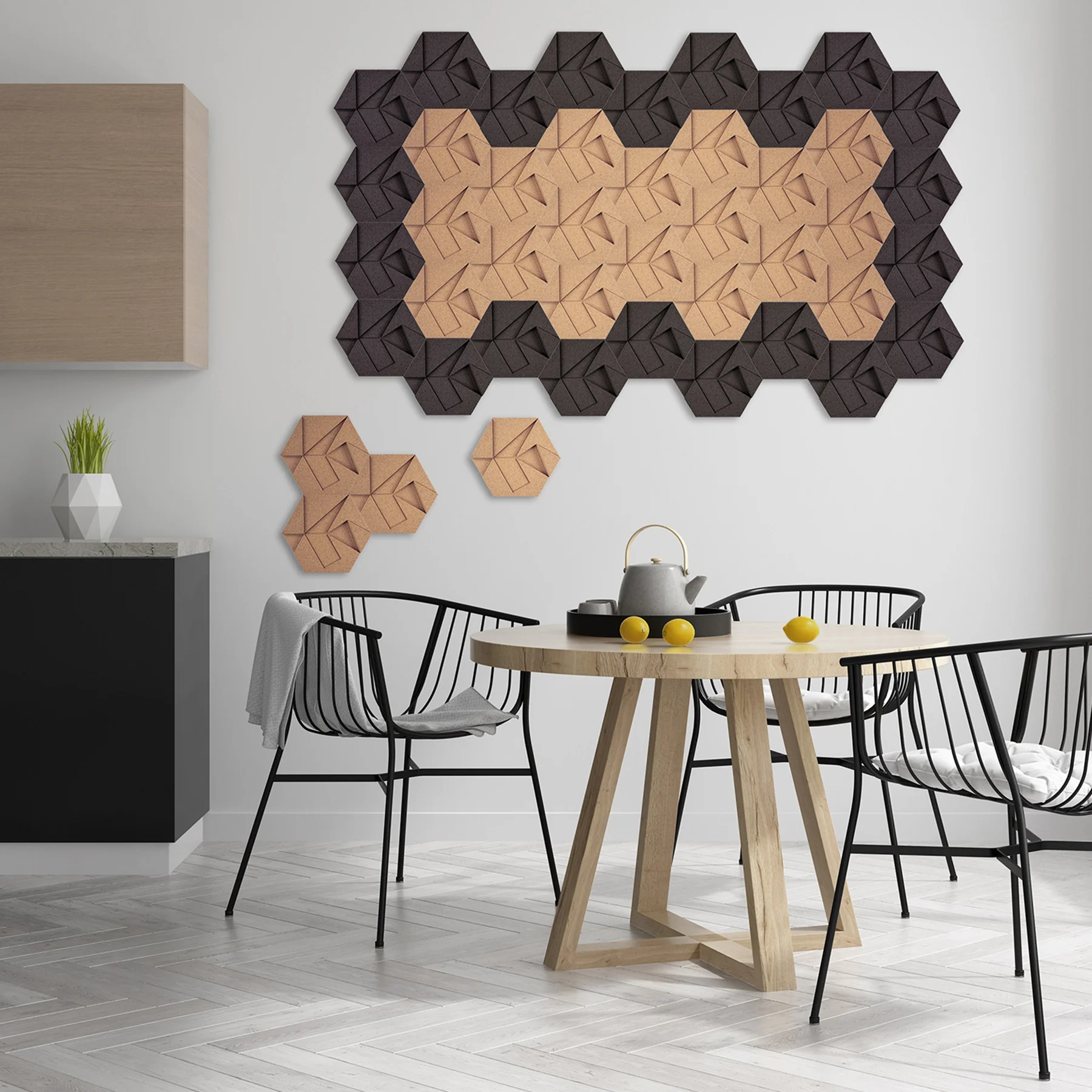 Muratto® Organic Hexagon Luxury Cork Wall Tiles - Image 23