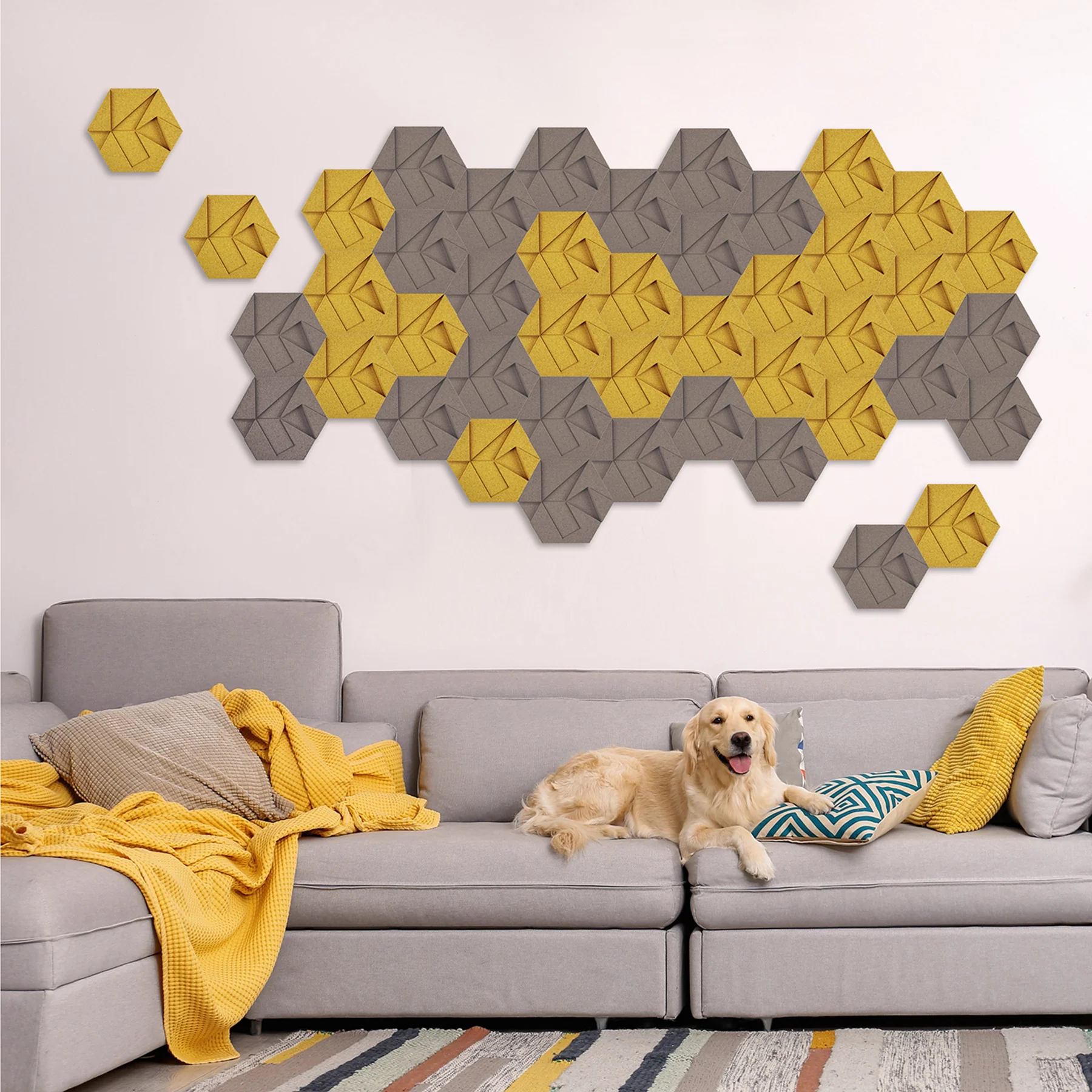 Muratto® Organic Hexagon Luxury Cork Wall Tiles - Image 24