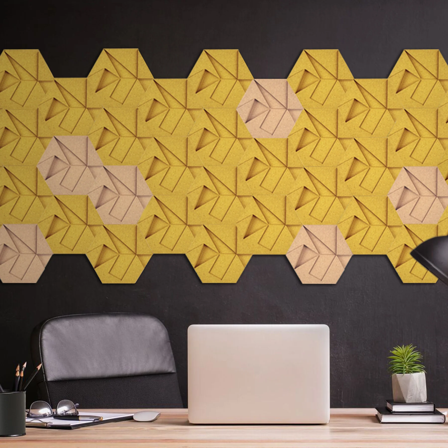 Muratto® Organic Hexagon Luxury Cork Wall Tiles - Image 28