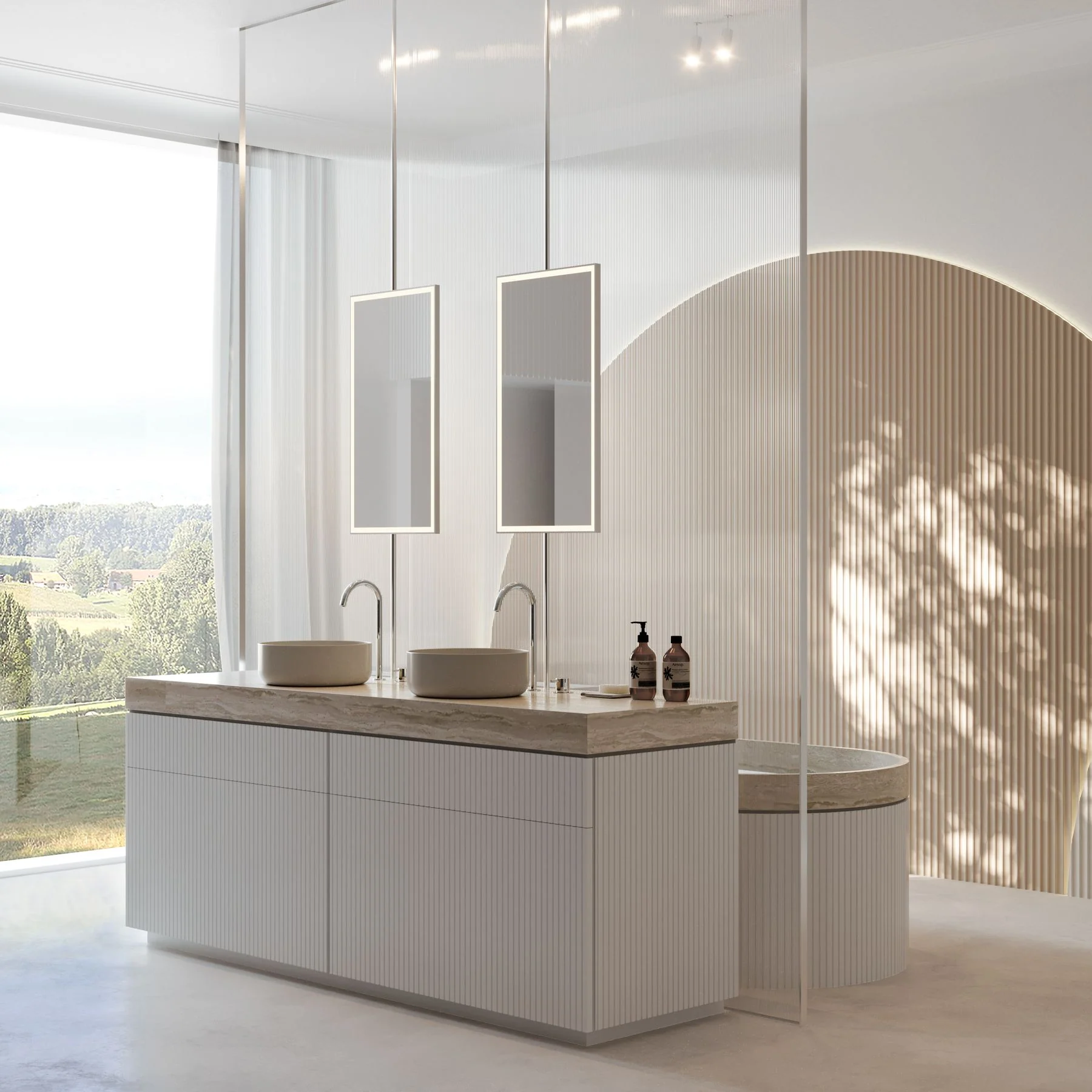 Valley 3D Paintable Wall Panels | Orac W109