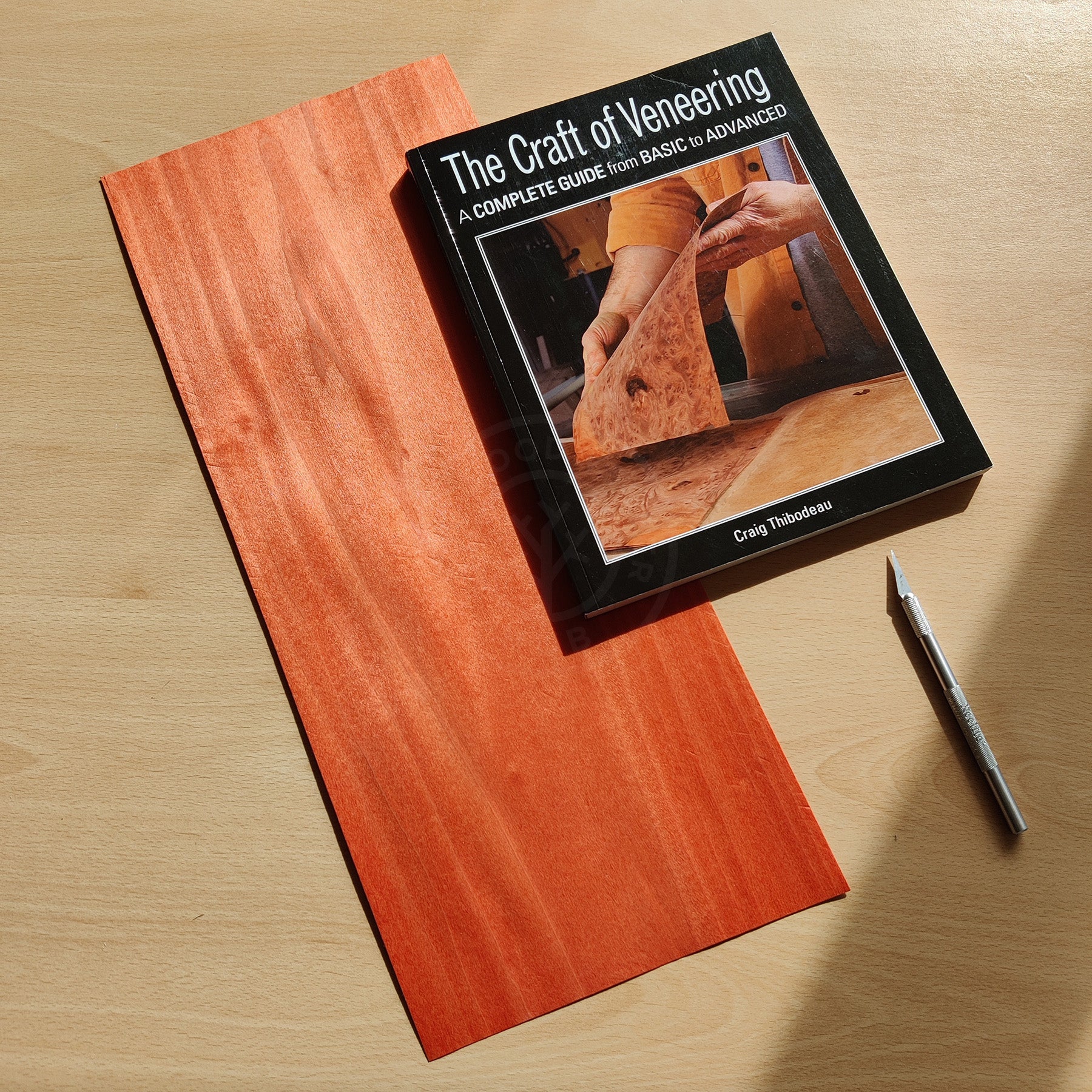 Vivid Orange Tulipwood Coloured Wood Veneer