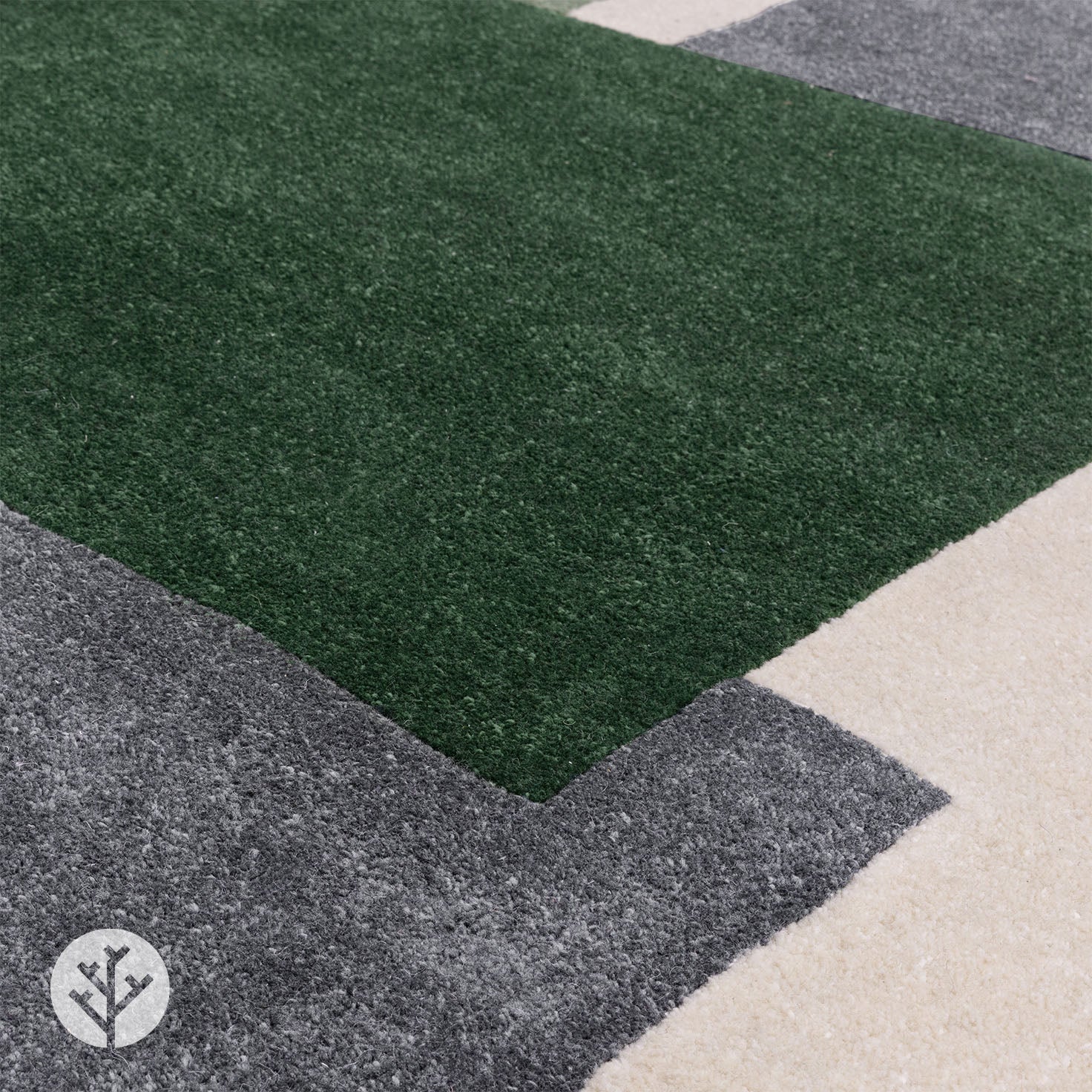 Retro Green Papercut Luxury Rug | WVH® - Image 3