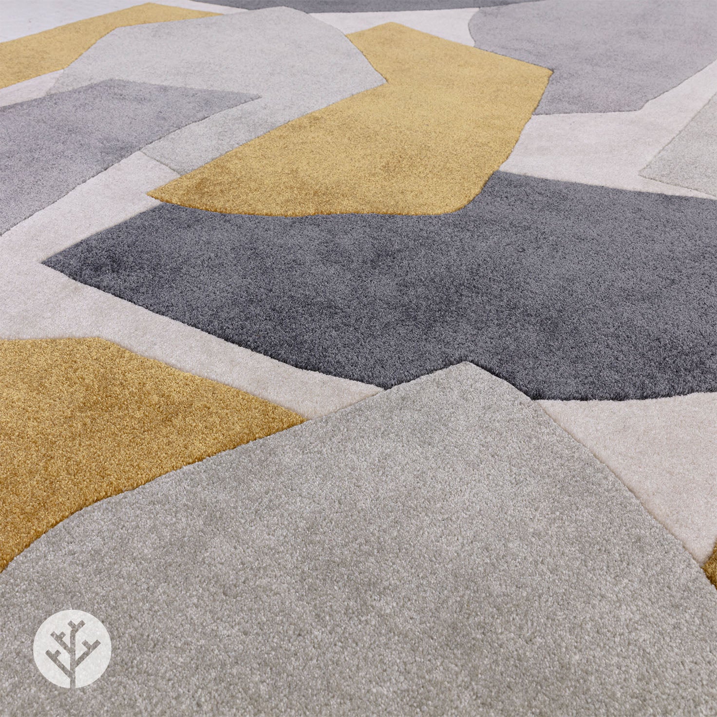 Retro Ochre Element Luxury Rug | WVH® - Image 3