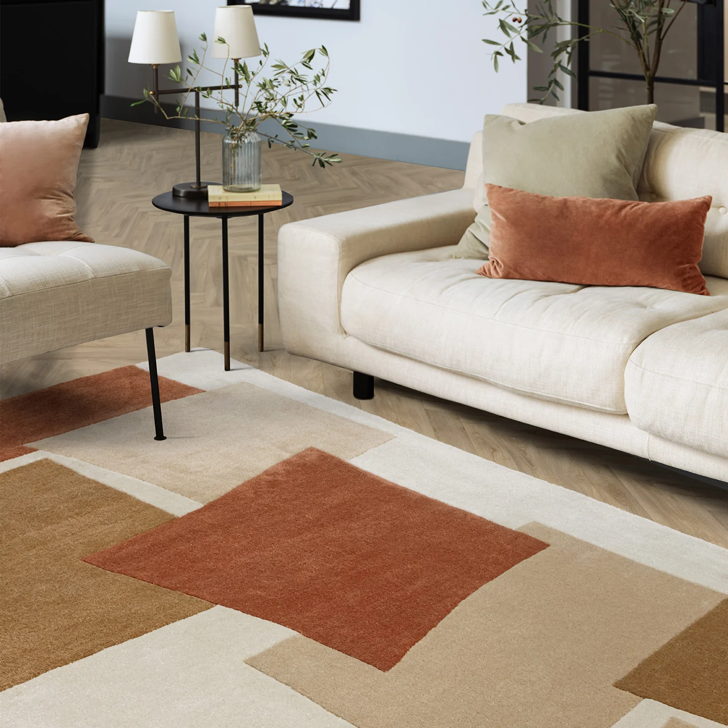 Retro Red Papercut Luxury Rug | WVH®