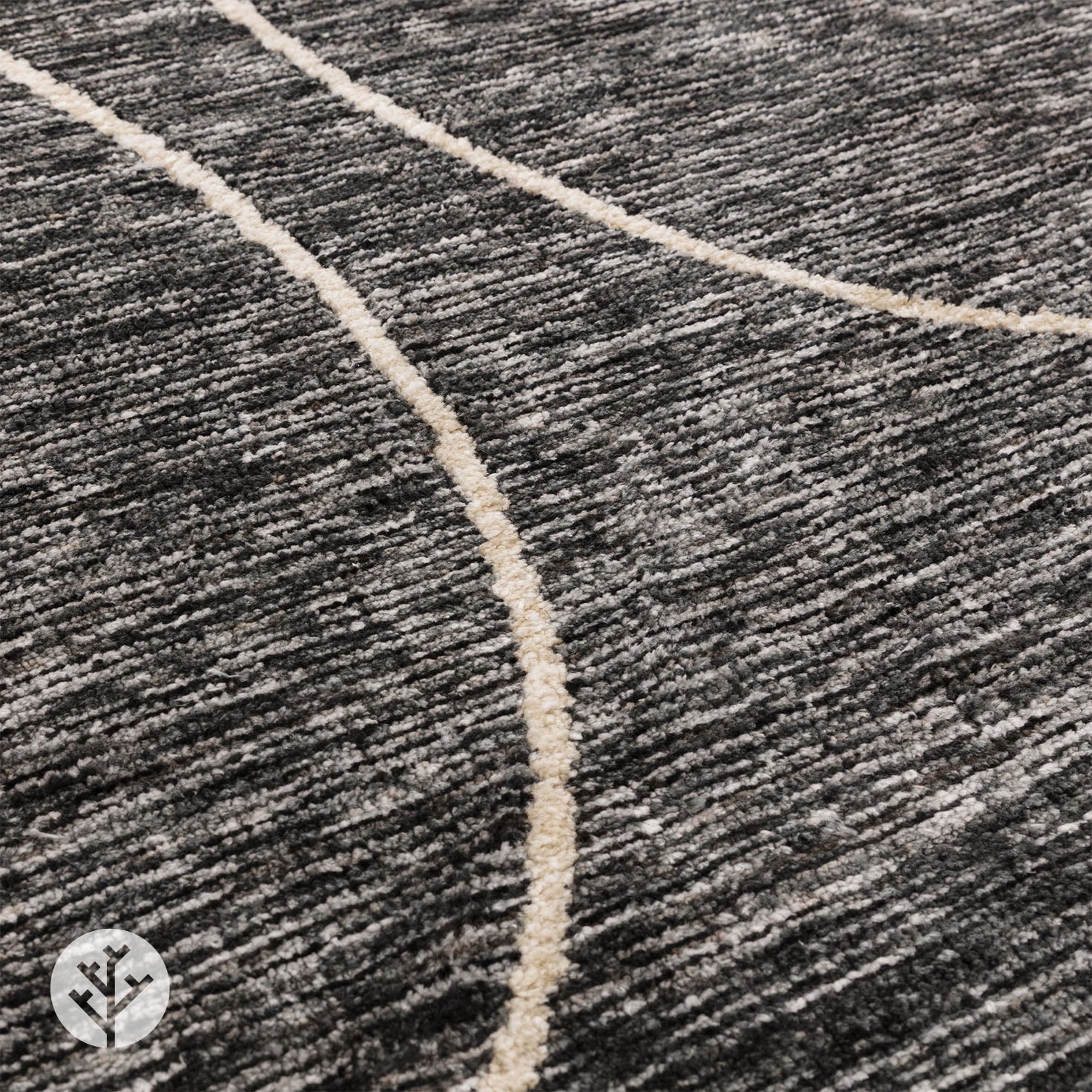 Shape Black Linear Luxury Rug | WVH® - Image 3